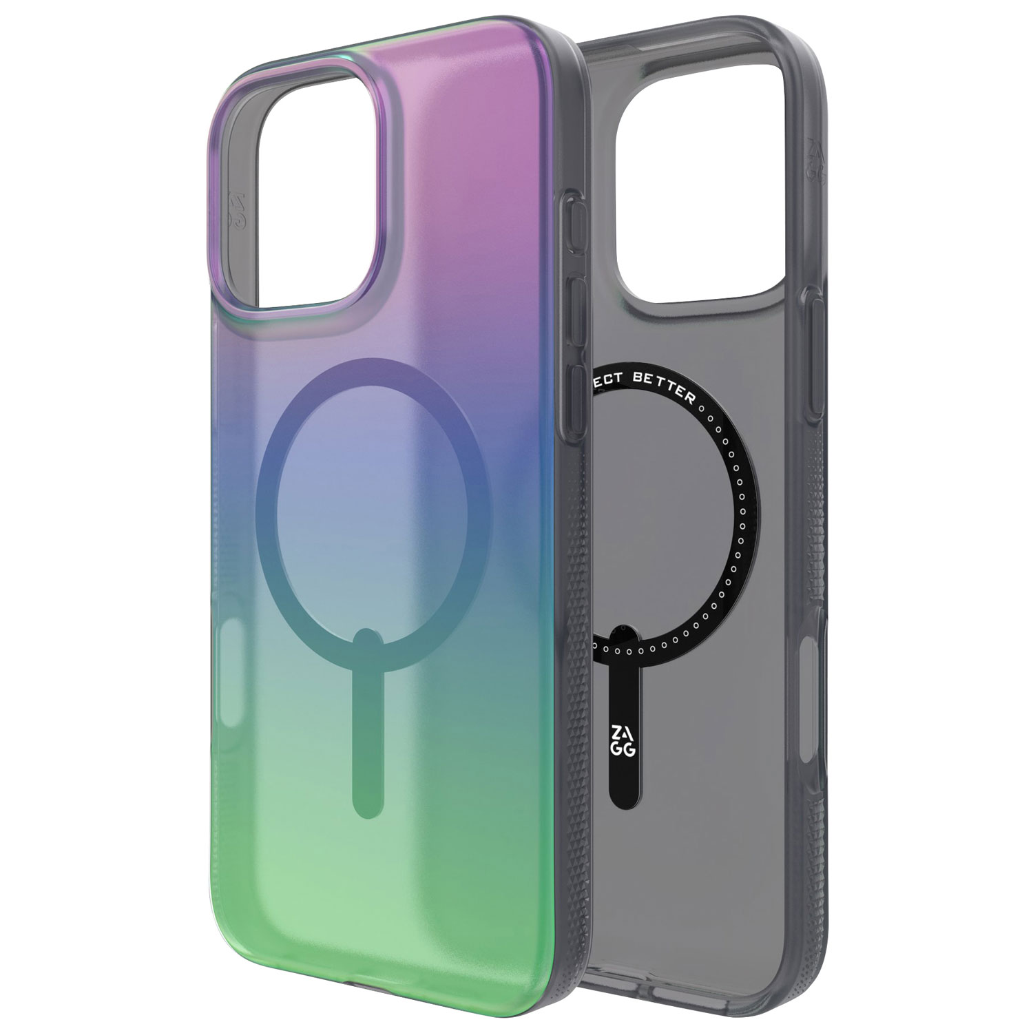 ZAGG Milan Snap Fitted Hard Shell Case with MagSafe for iPhone 16 Pro Max - Raven Feather