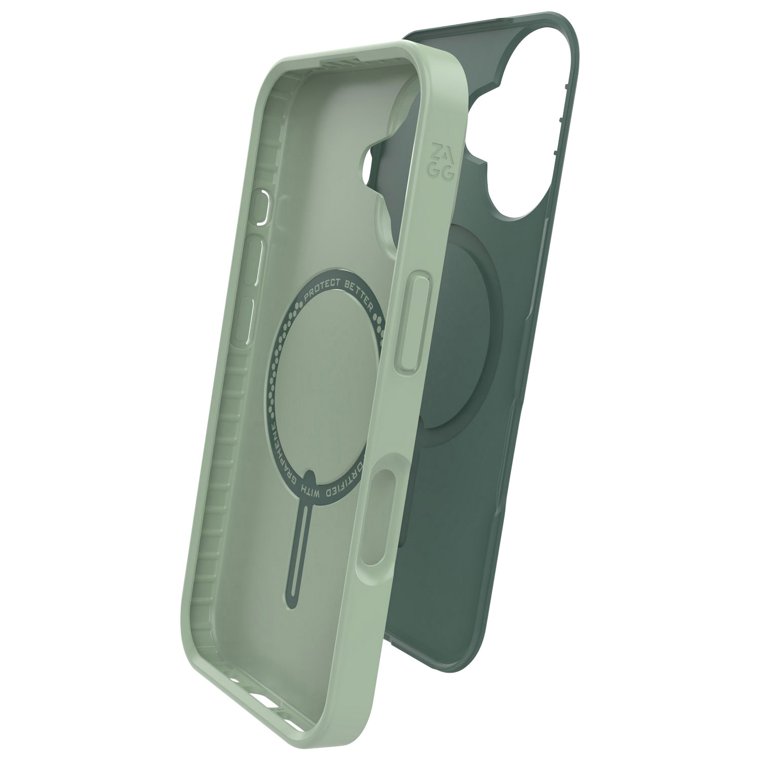 Étui rigide ajusté SoHo Snap de ZAGG avec MagSafe pour iPhone 16 - Vert