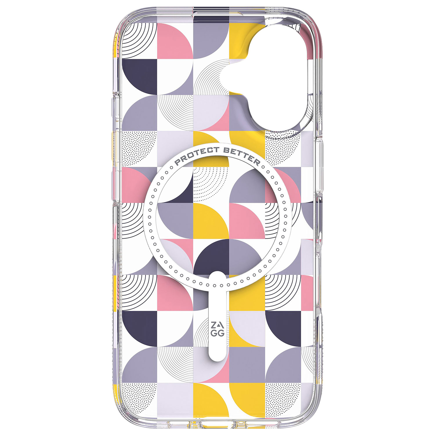 Étui rigide ajusté Milan Snap de ZAGG avec MagSafe pour iPhone 16 - Géométrique