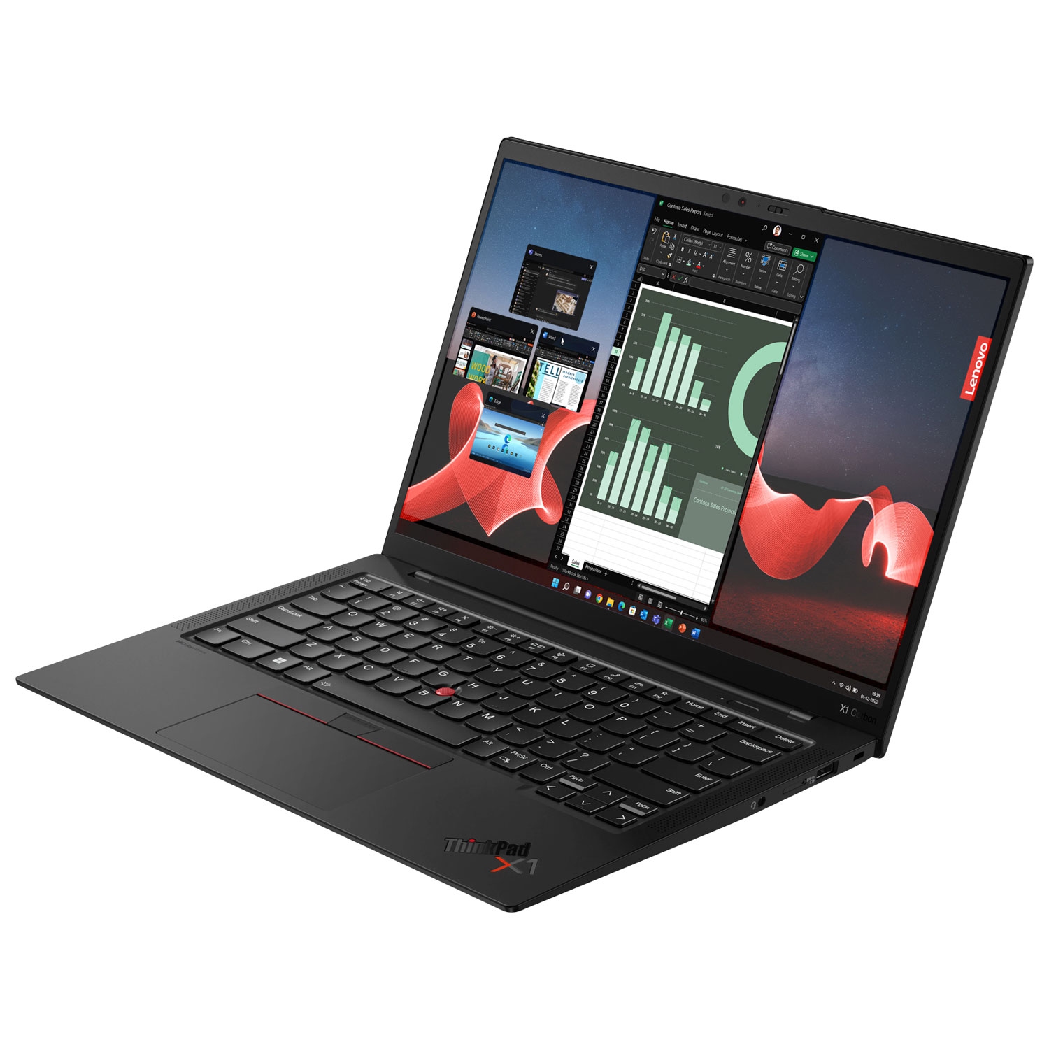 Refurbished Lenovo ThinkPad X1 Carbon, Gen 8, Intel Core i7-10610U, 1.80GHz, 16B RAM, 512GB SSD, 14’’ touchscreen display, Win 11 Pro, 1 year warranty