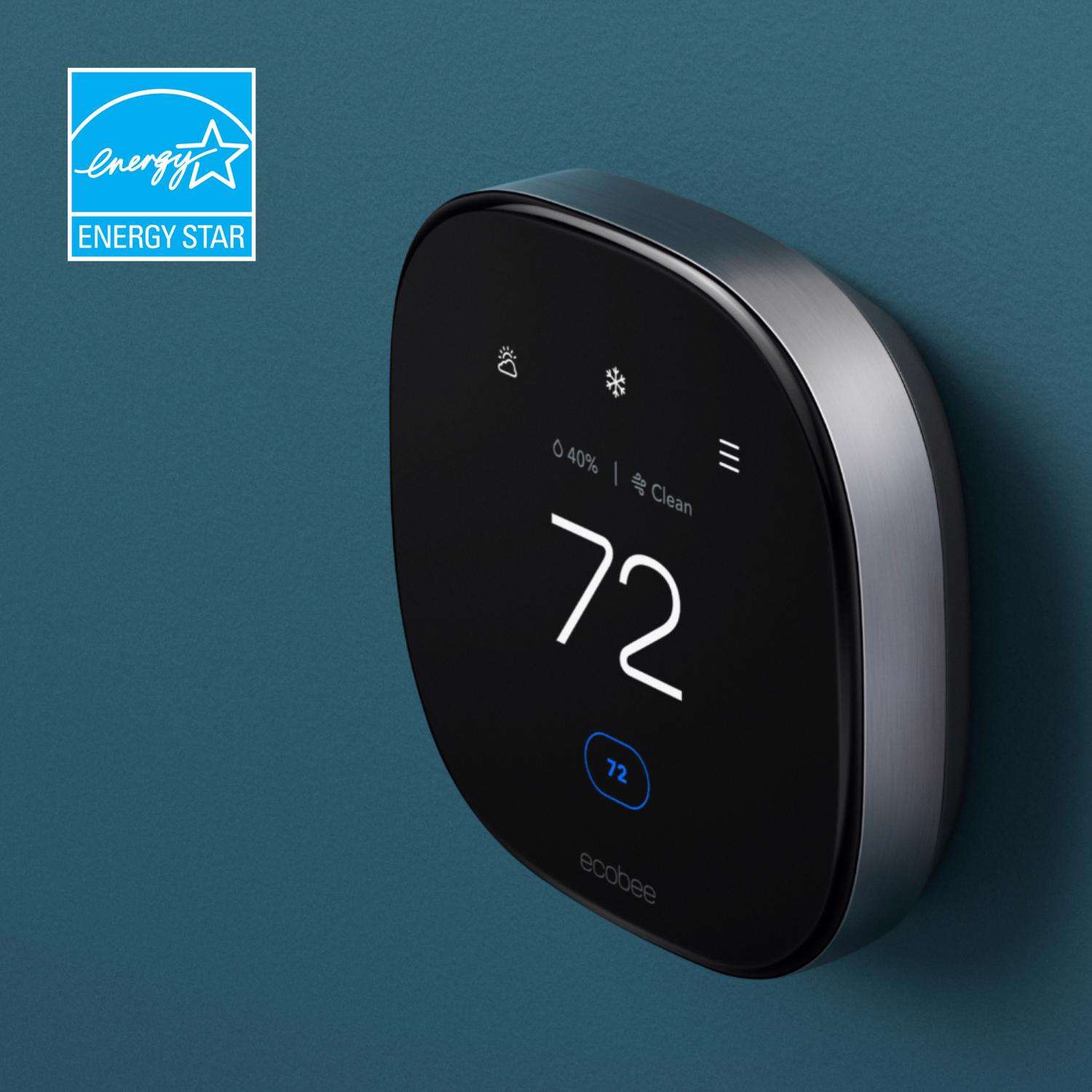 Thermostat intelligent Wi-Fi Premium D'ecobee - Noir