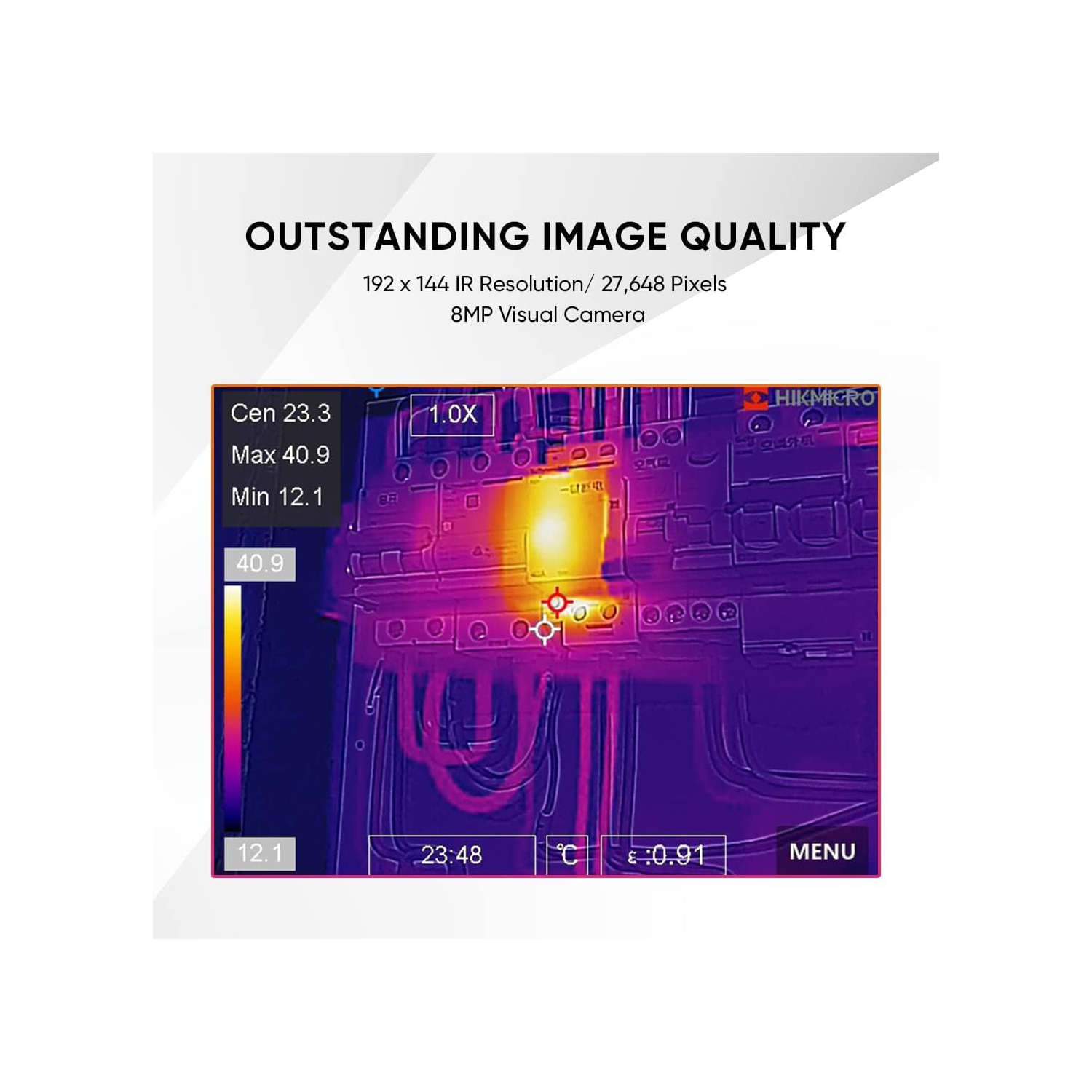 Refurbished(Excellent)- HIKMICRO Pocket 1, 192 x 144 IR Resolution Thermal Imaging Camera with 8MP Visual Camera, 25 Hz, Wi-Fi, 3.5" Touch Screen