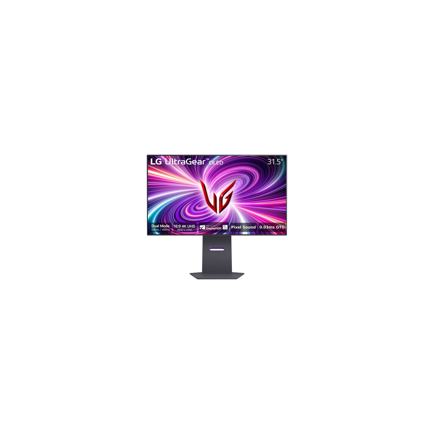 Refurbished (Excellent) - LG UltraGear 32" 4K UHD 240Hz 0.03ms GTG Curved OLED G-Sync FreeSync Gaming Monitor - Blk