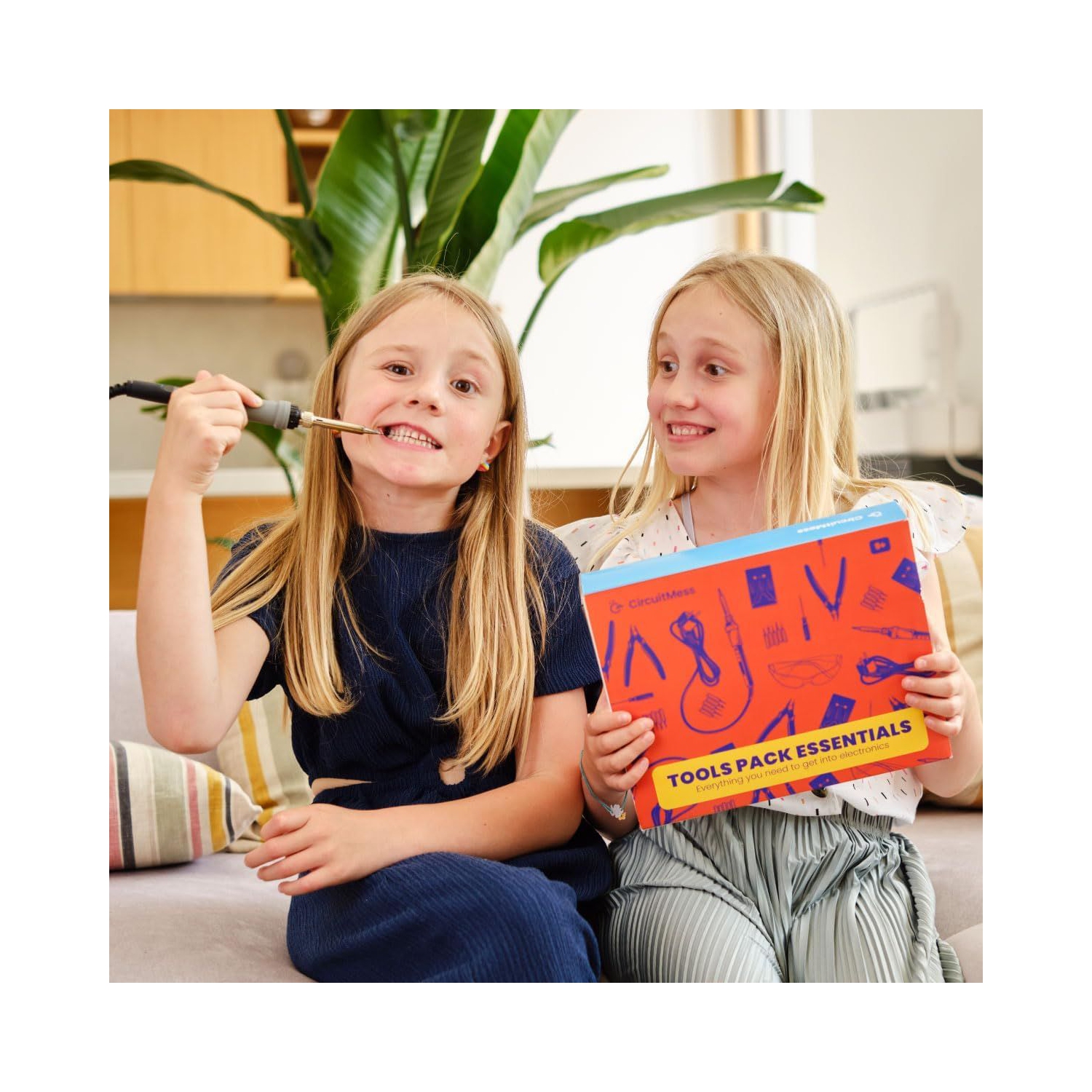 CircuitMess Tools Pack - DIY Electronics Soldering Kit - Soldering Iron, Pliers, Screwdriver, Lead-Free Solder - STEM Maker Tools