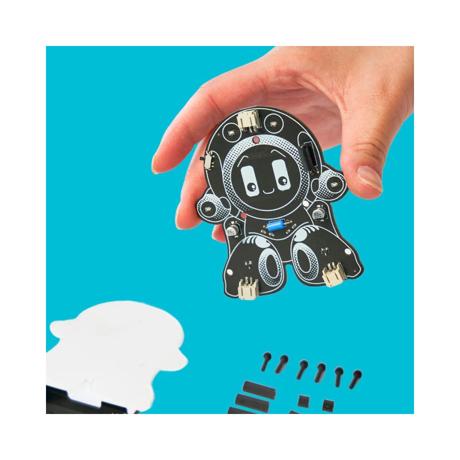 CircuitMess Wacky Robots Robby - Ensemble de mini robots à installer soi-même - Apprenez les capteurs de vibrations et les DEL - Appareils