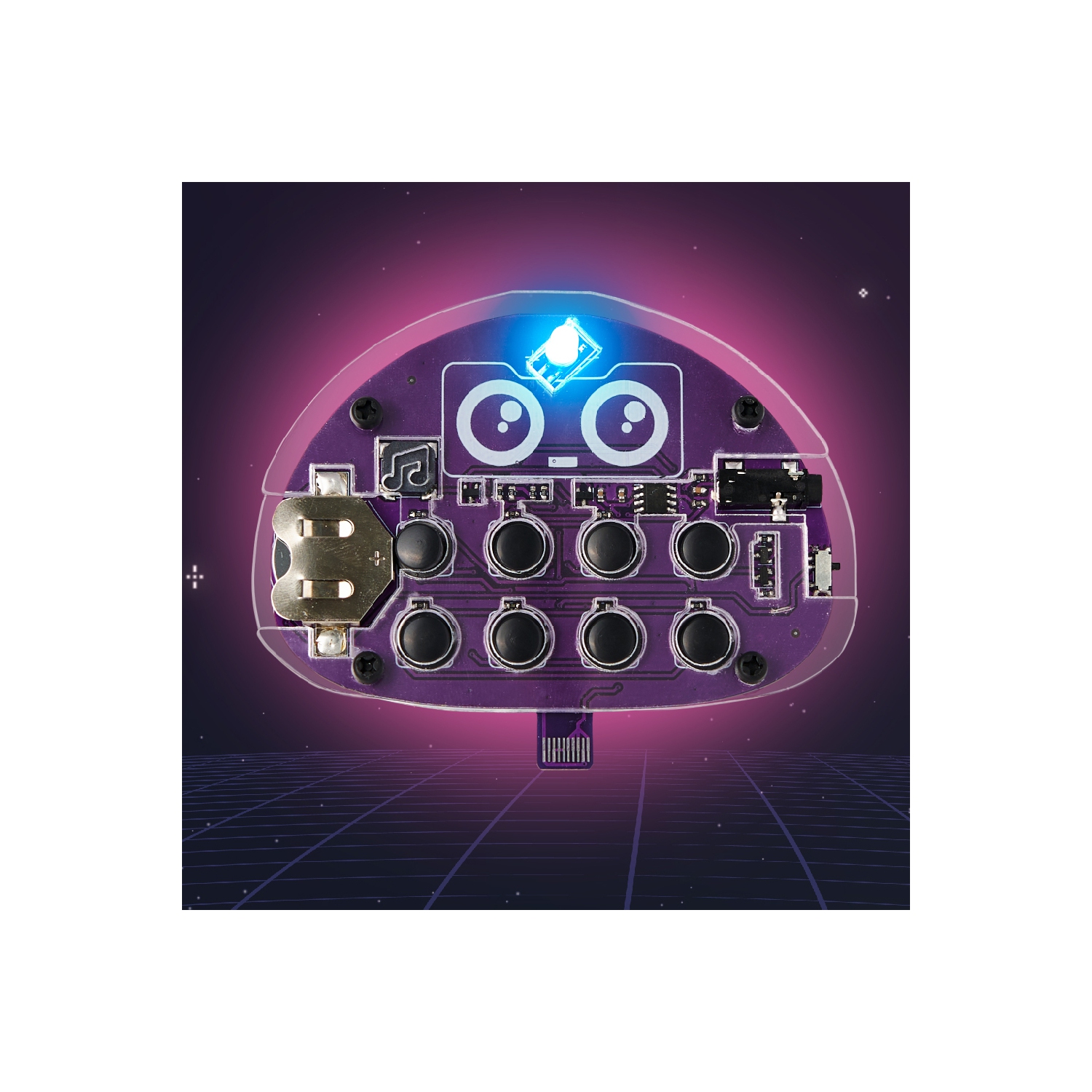 CircuitMess Wacky Robots Buttons - DIY Mini Robot Kit - Learn Microchips & Sound Synthesis - STEM Electronics Ages 7+