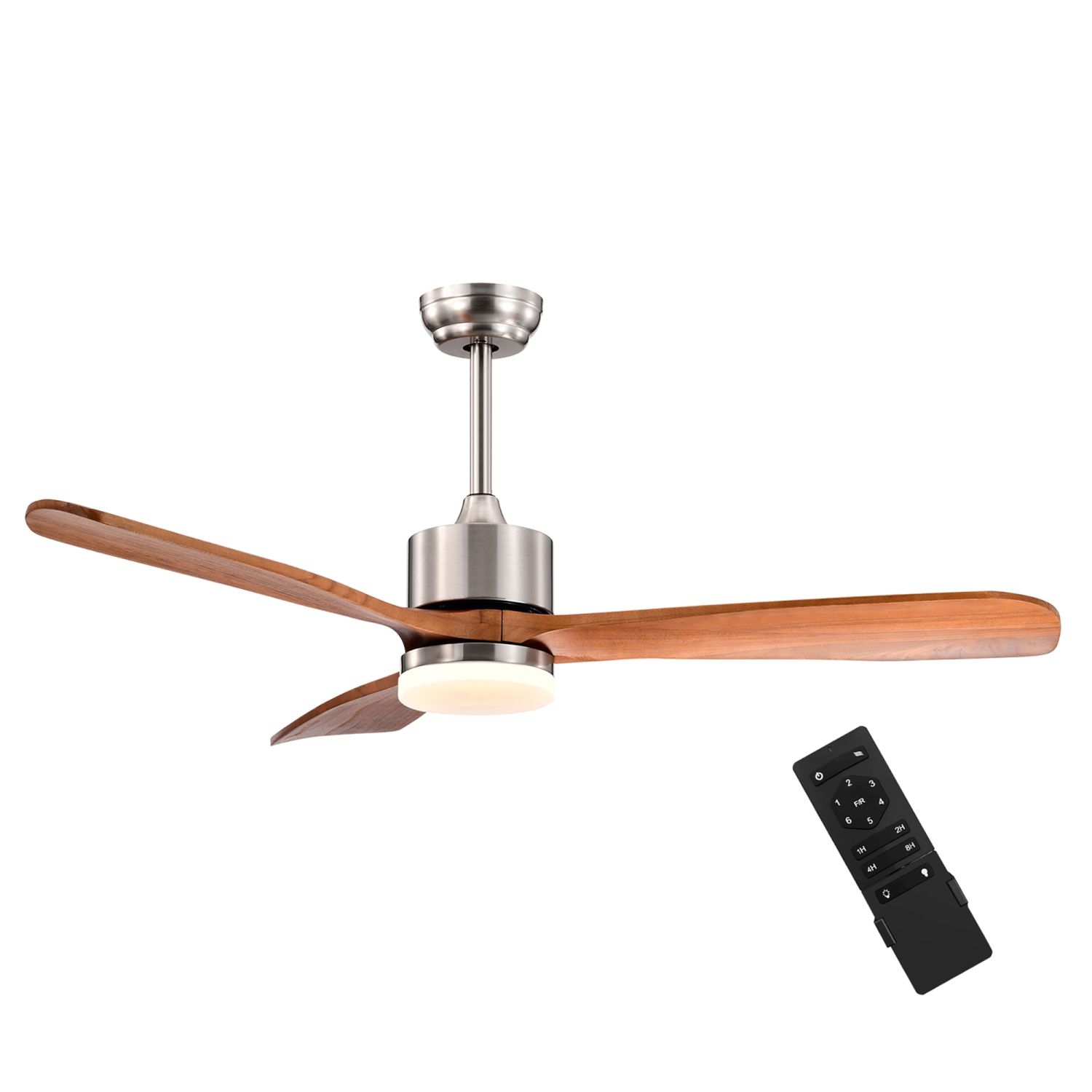 Ventilateur de plafond de 52 po avec lampe DEL réversible de Costway avec température réglable