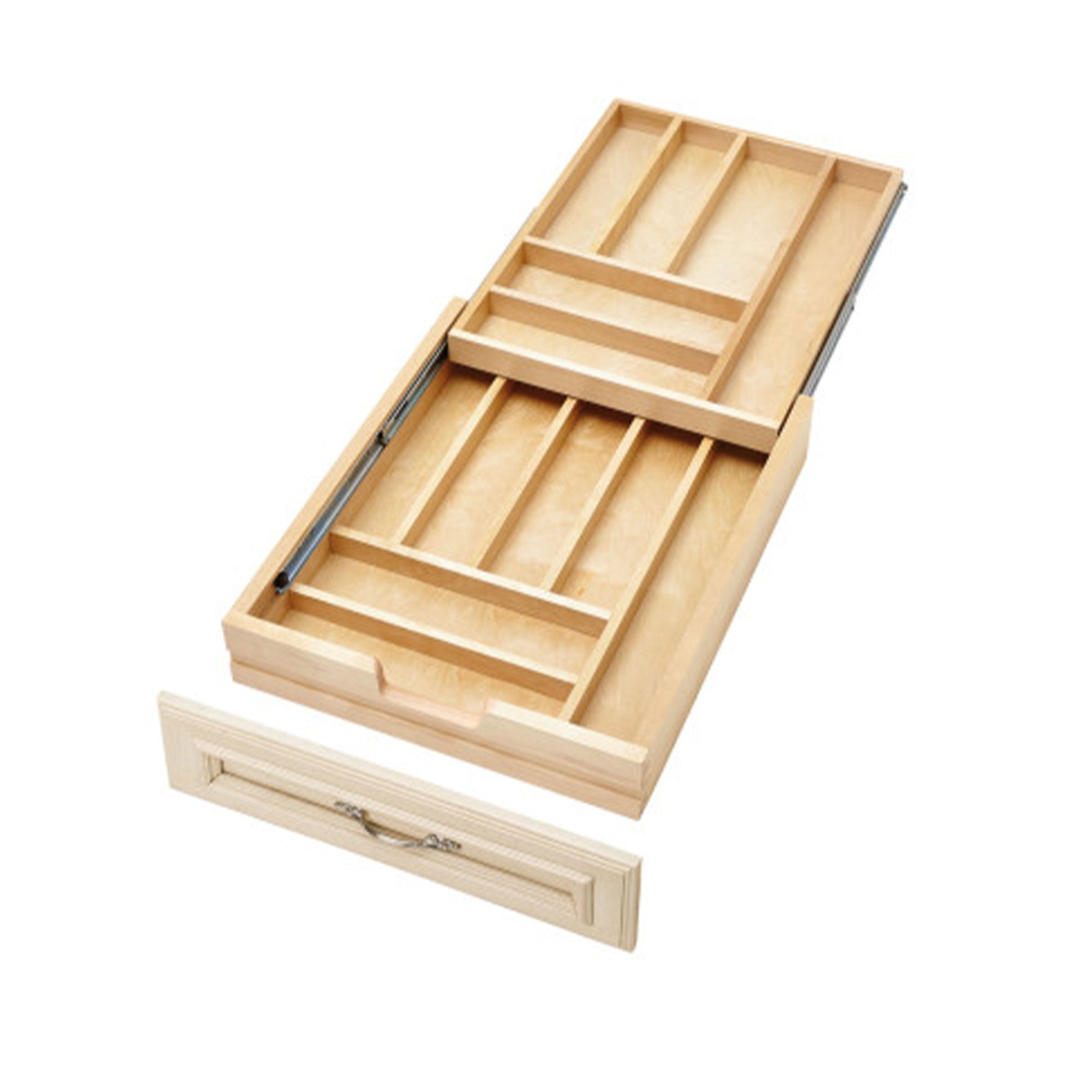 Rev-A-Shelf 4WTCD-21HSC-1 18 Inch Tiered Cutlery Drawer Organizer w/ Soft Close