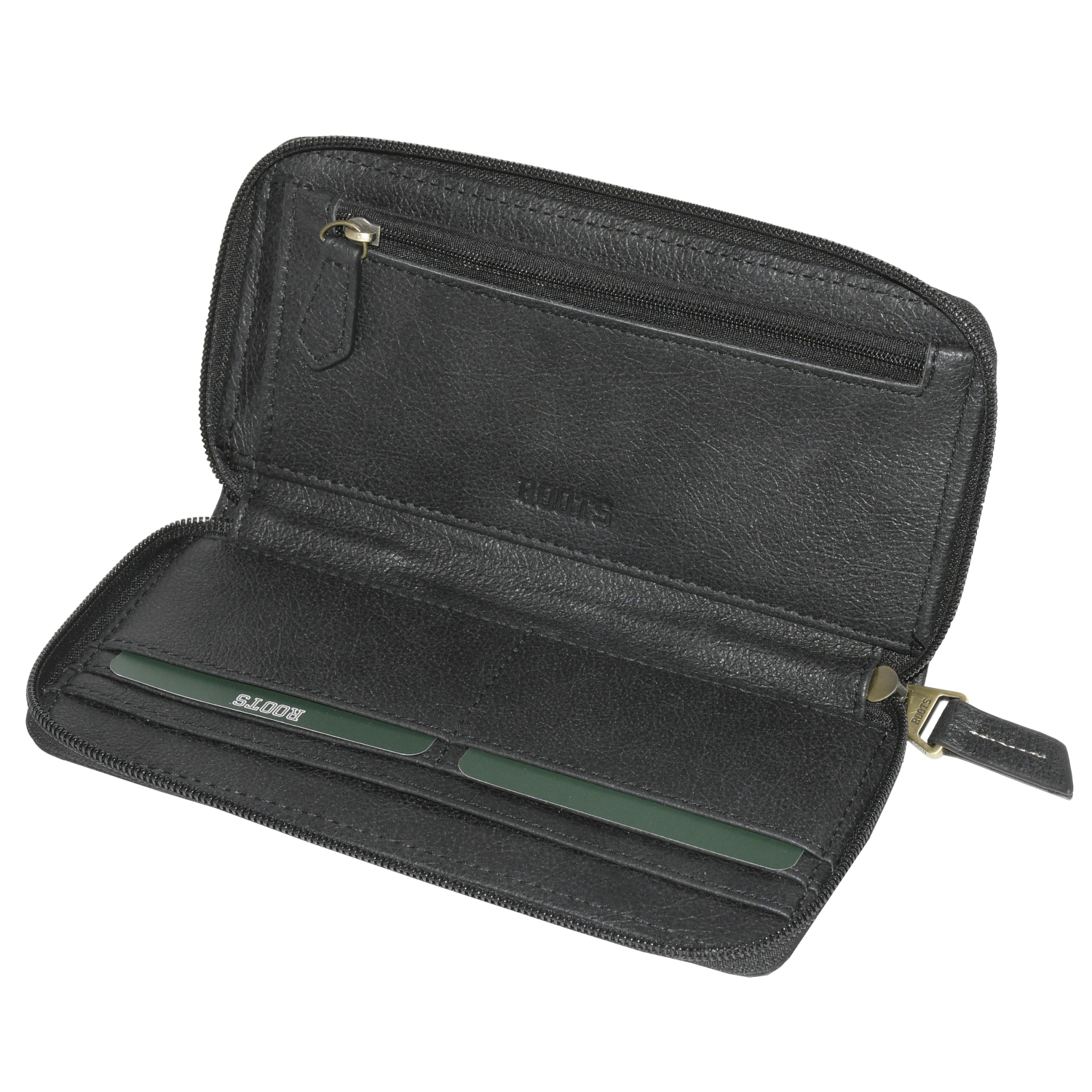 Portefeuille mince à fermeture à glissière ronde pour femmes