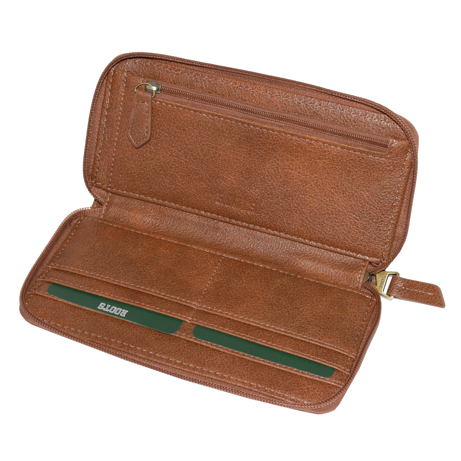 Portefeuille mince à fermeture à glissière ronde pour femmes