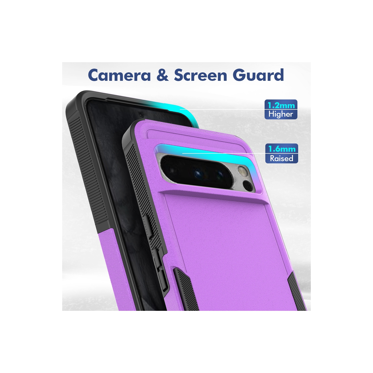 Étui rigide ajusté robuste à deux couches de XCRS pour Pixel 8 Pro de Google