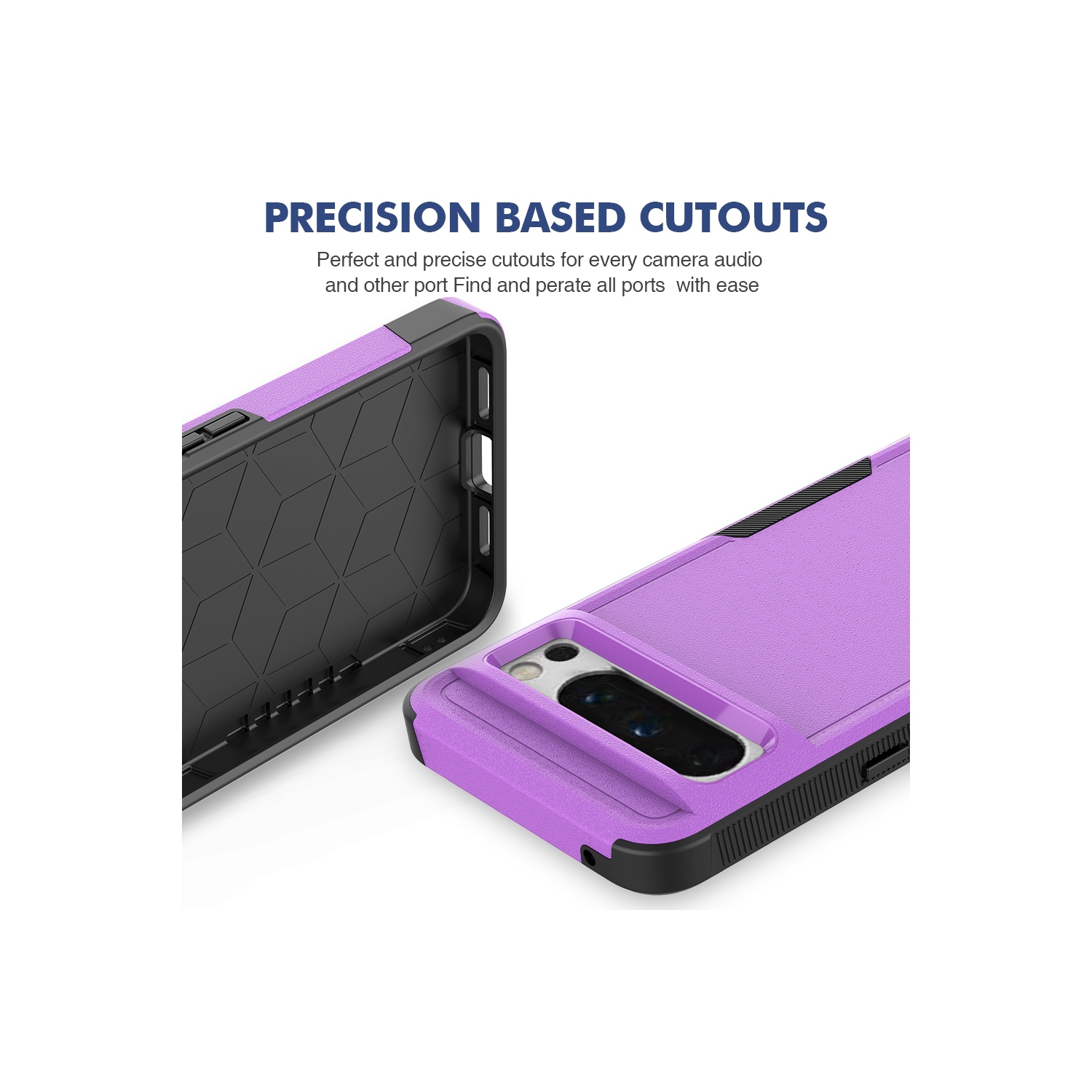 Étui rigide ajusté robuste à deux couches de XCRS pour Pixel 8 Pro de Google