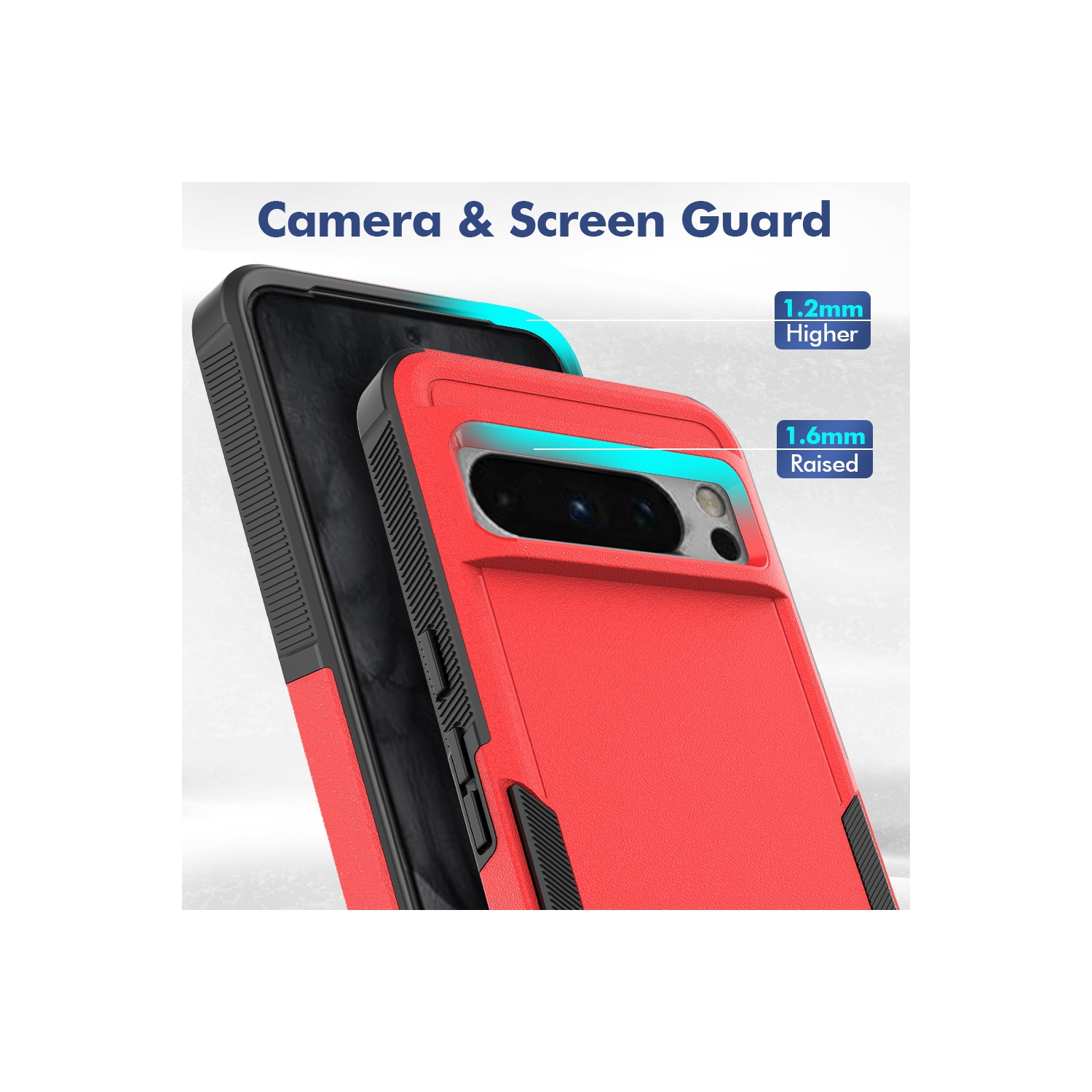 Étui rigide ajusté robuste à deux couches de XCRS pour Pixel 8 Pro de Google