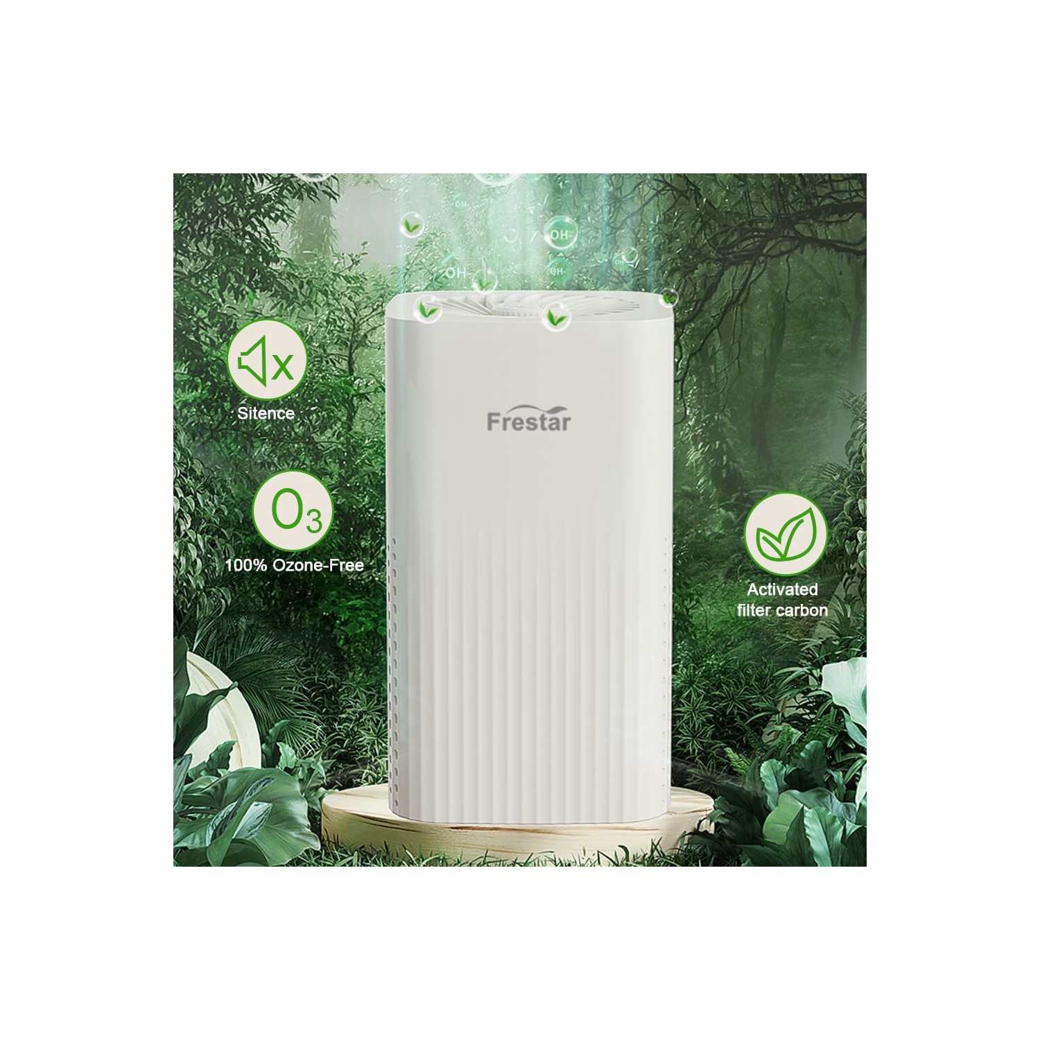 Frestar Small Air Purifier and Diffuser 2 in 1 for Office Bedroom Home, Desktop Air Purifier with HEPA Filter for Smoke, Dust, Pets, Super Quiet