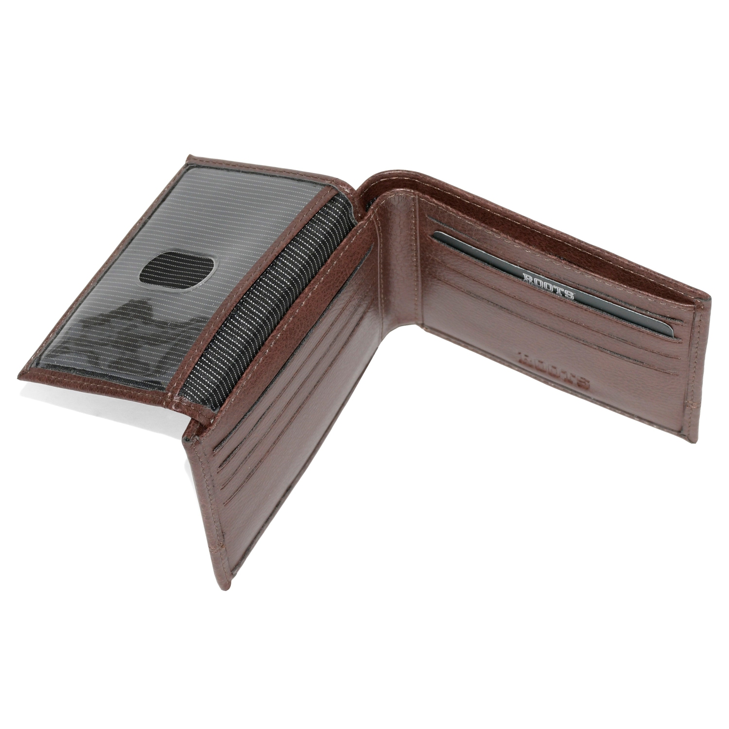 Portefeuille mince pour homme avec rabat supérieur non amovible