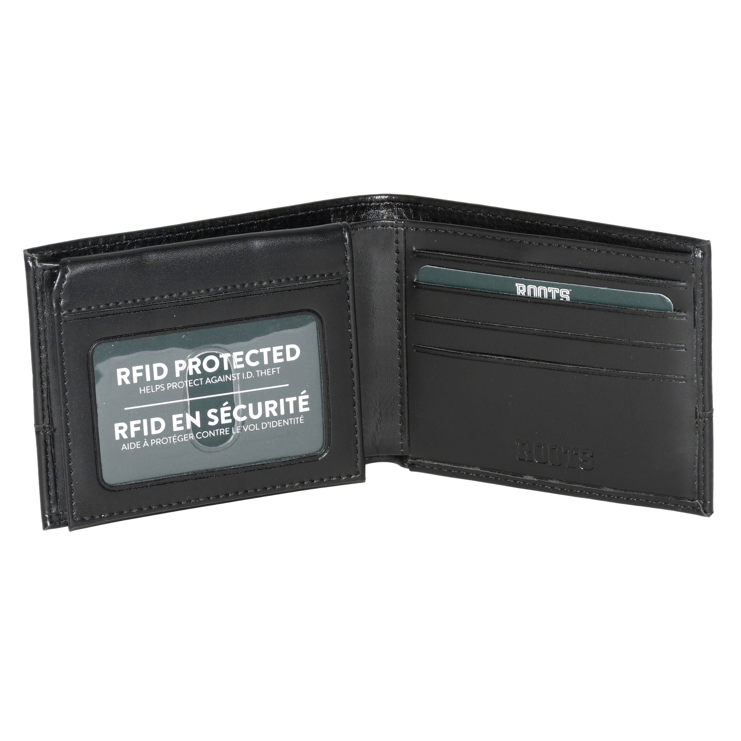 Portefeuille mince pour hommes avec rabat supérieur non amovible