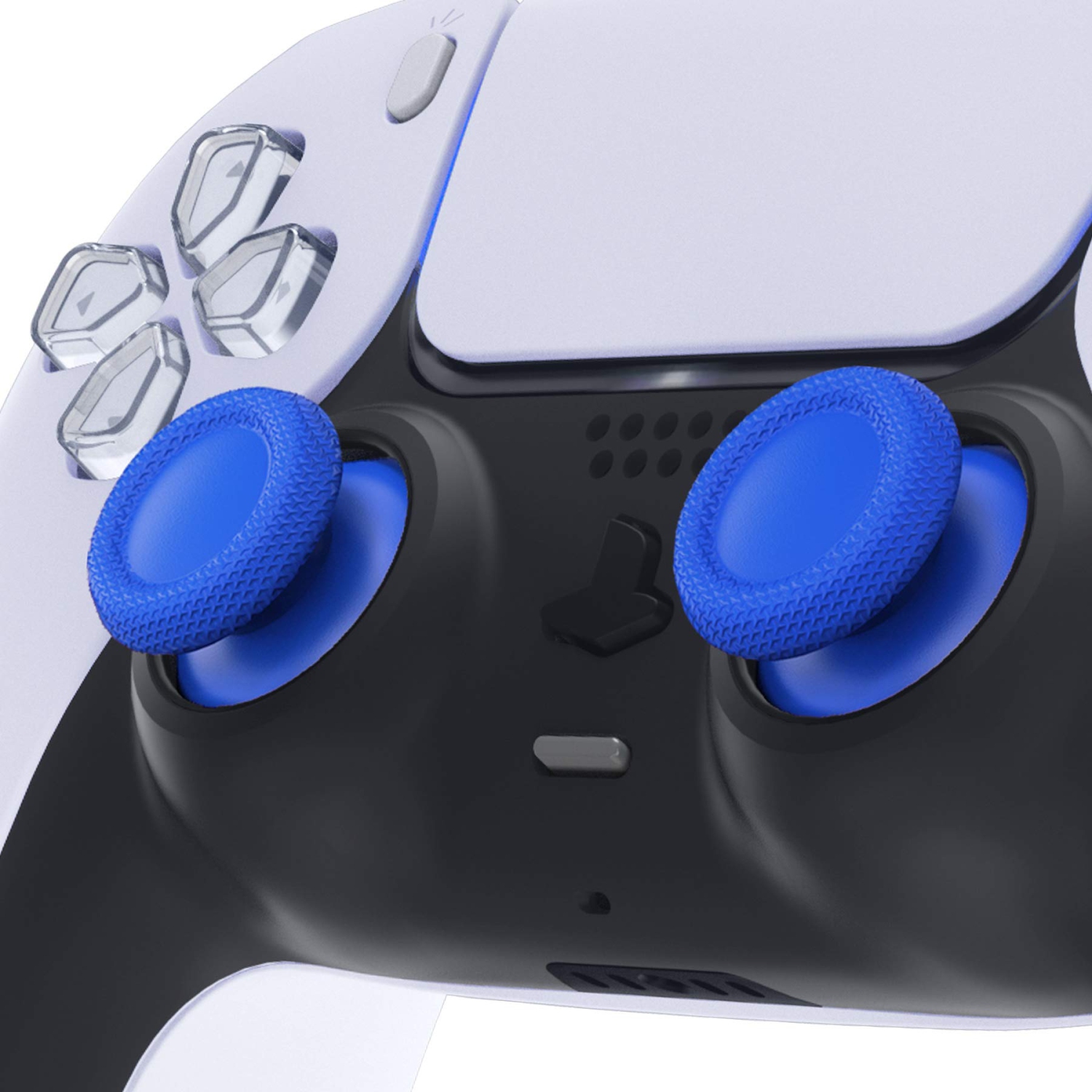 2 paires de manchons de rechange bleu et noir pour manette PS5, manche à balai analogique personnalisé compatible avec PS5, pour toutes les manettes