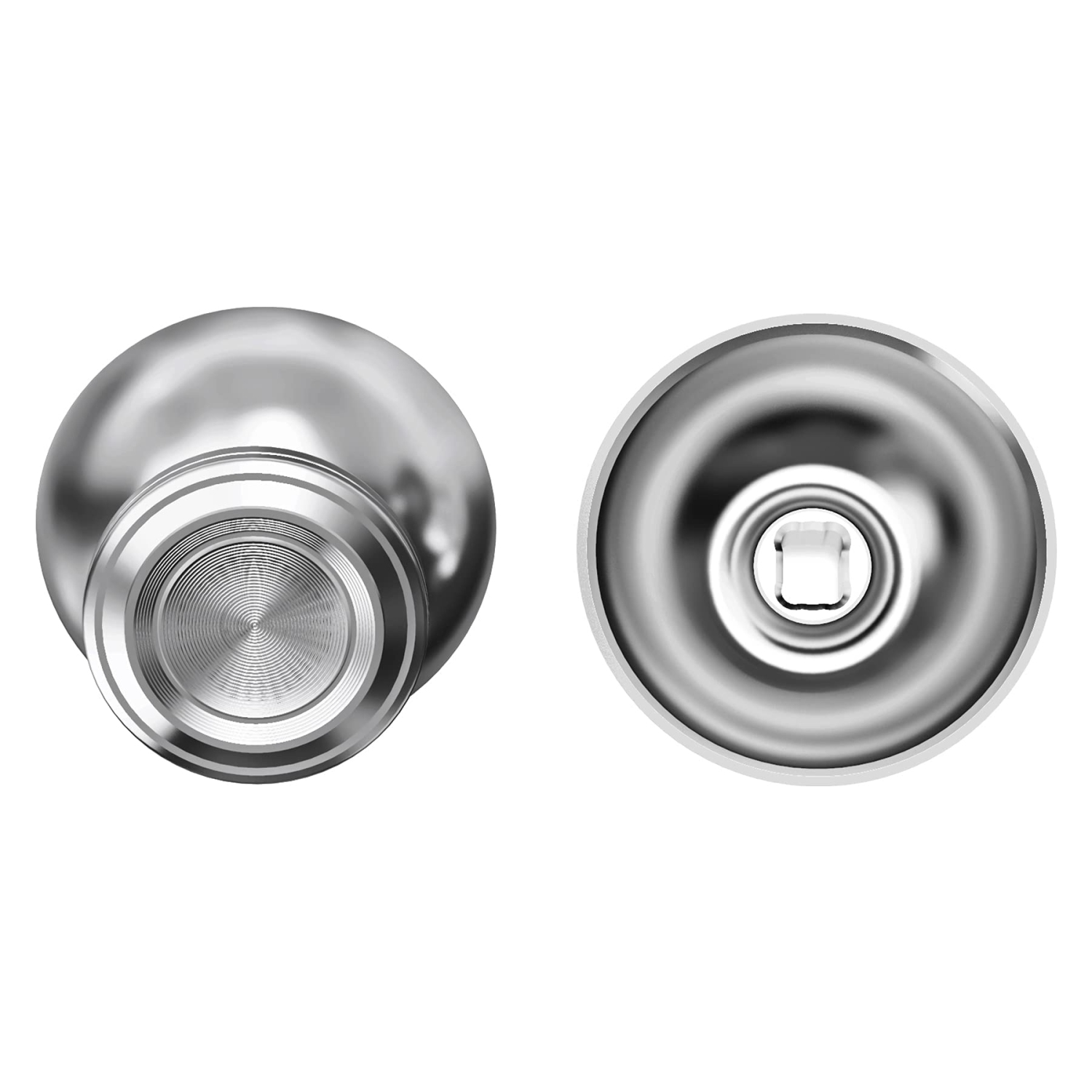 Custom Silver Metal Thumbsticks for PS5 Controller, Replacement Aluminum Analog Stick Joystick for PS4 Controller - Controller NOT Included