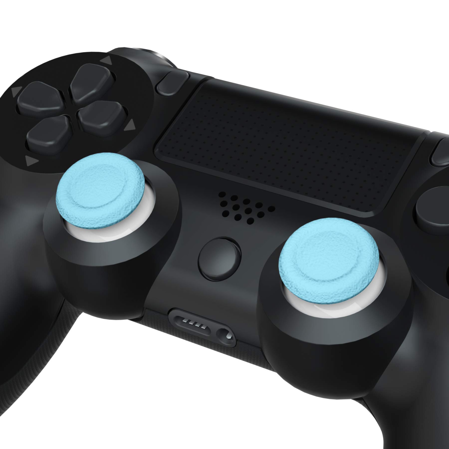 Heaven Blue & White – manches à manche double couleur 3D pour manette PS5, manchons analogiques avec tournevis pour manette Slim Pro PS4