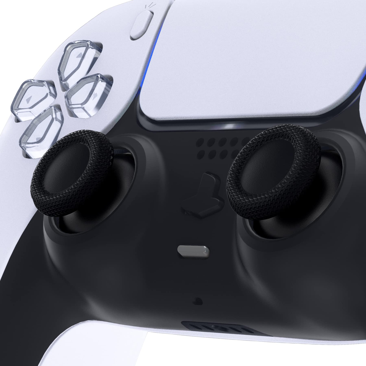 2 paires de manchons de rechange noirs pour manette PS5, manche à balai analogique personnalisé compatible avec PS5, pour toutes les manettes