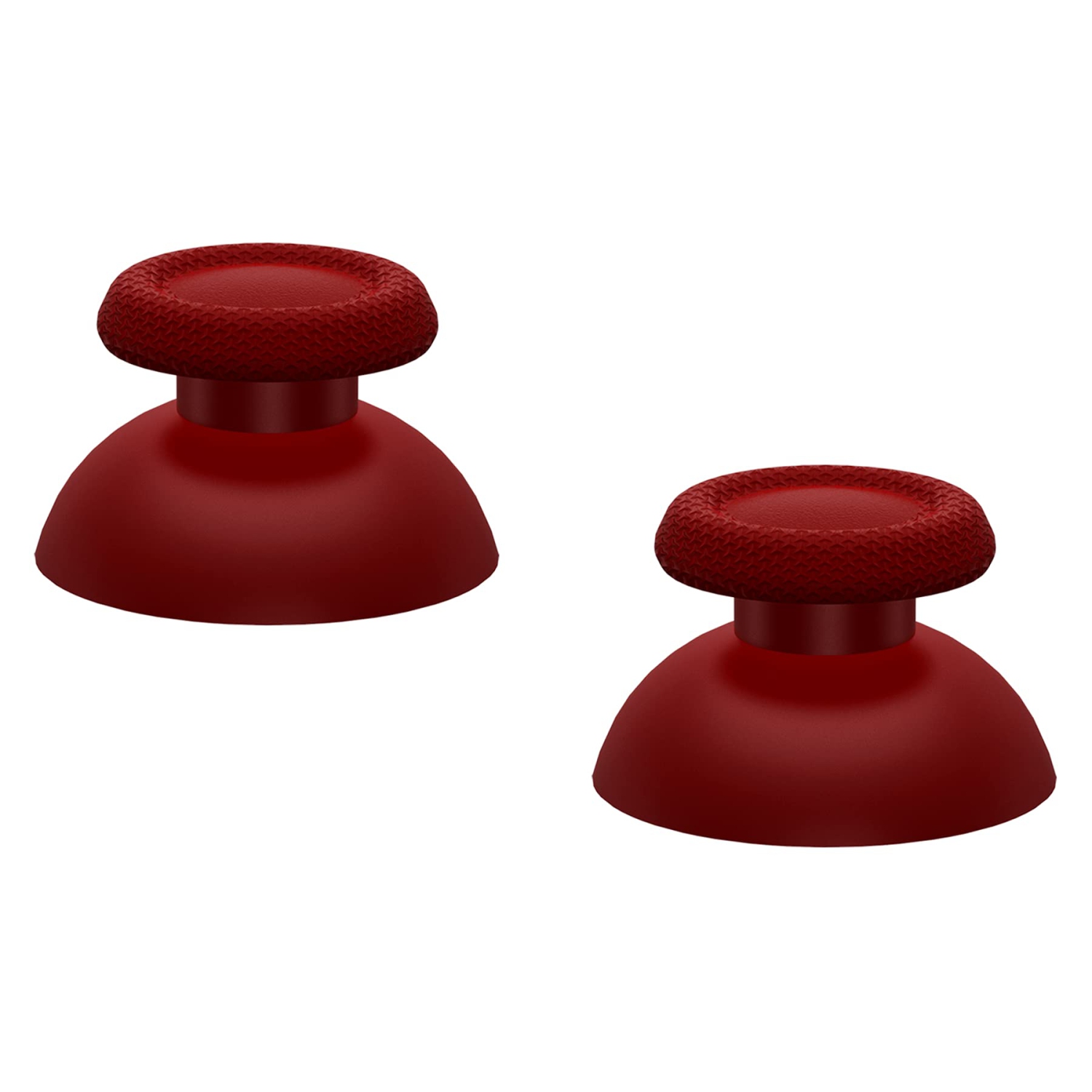 2 Pairs Black & Carmine Red Replacement Thumbsticks for PS5,PS4 Controller, Custom Analog Stick Joystick Compatible All Model Controllers