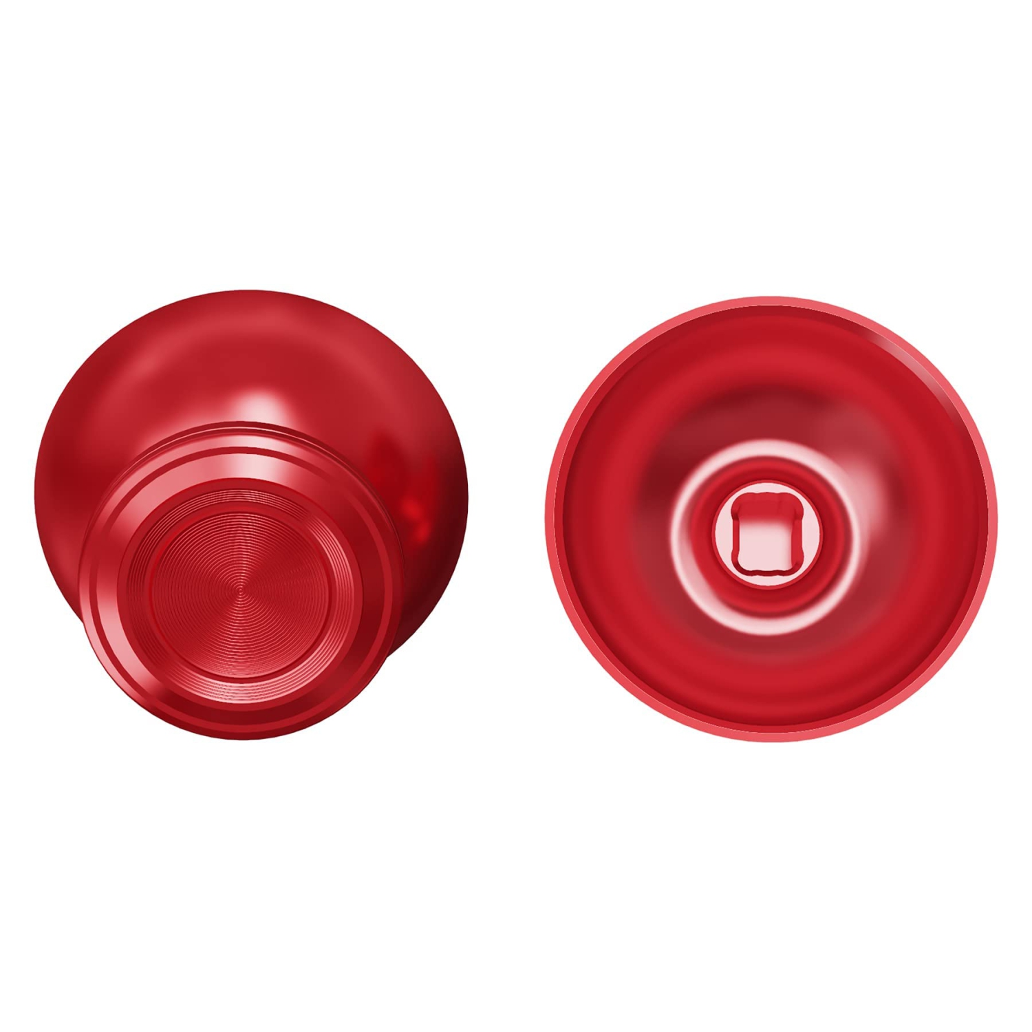 Custom Red Metal Thumbsticks for PS5 Controller, Replacement Aluminum Analog Stick Joystick for PS4 Controller - Controller NOT Included