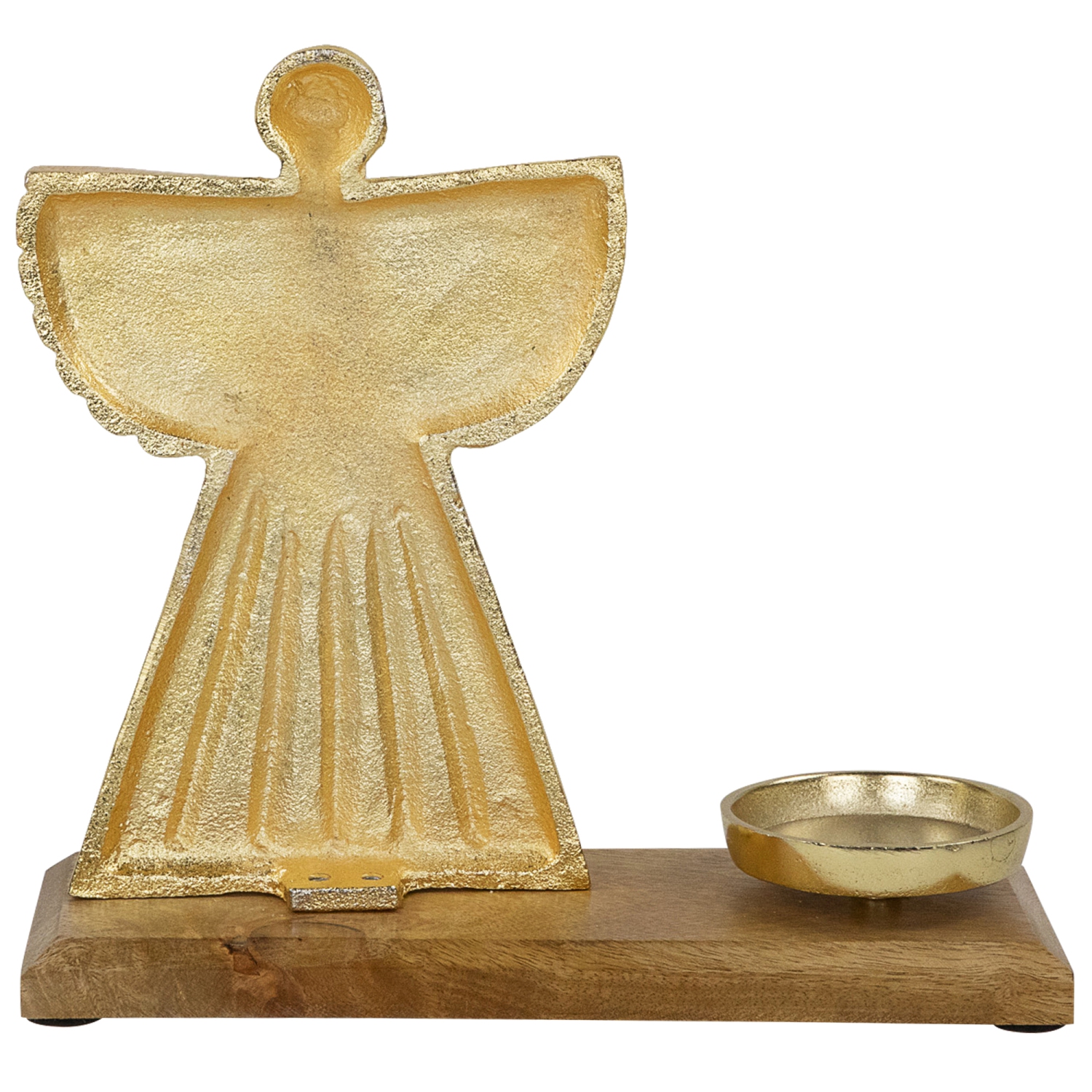 Porte-bougie de Noël votive en métal Heavenly Angel - 10 po - Doré