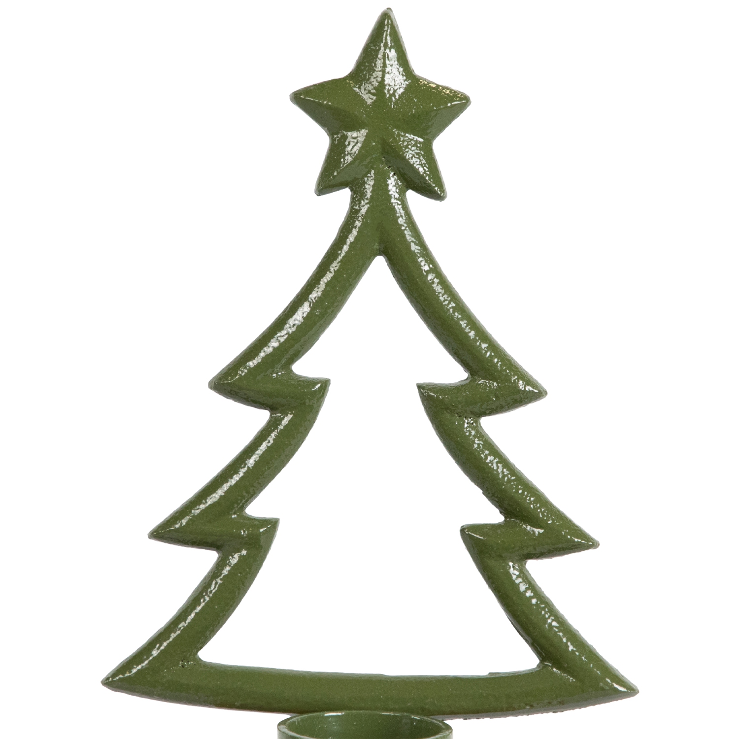 Arbre d'hiver avec porte-bougie en métal en forme d'étoile pour Noël - 9,5 po