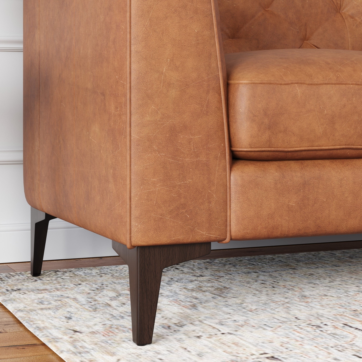 Valencia Avery – trois sièges en cuir pleine fleur, havane alezan