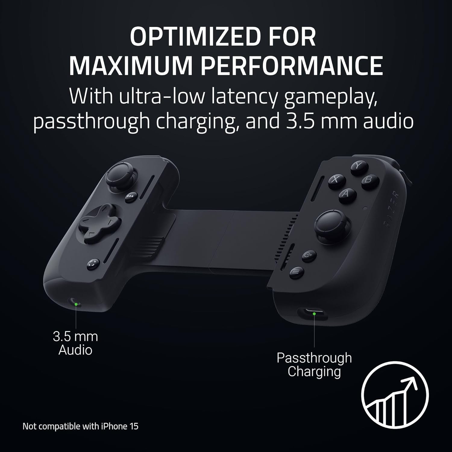 Remis à neuf - manette de jeu mobile Kishi V2 Pro de Razer pour Android : HyperSense Haptics - Universal Fit - Stream PC & Jeux console - jouez à des