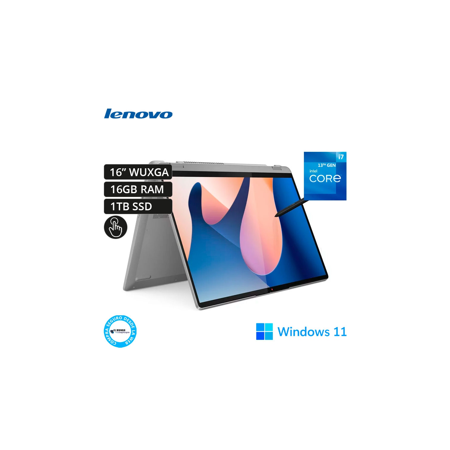 Open Box - Lenovo IdeaPad Flex 5 16" WUXGA Laptop, i7-1355U, Iris Xe, 16GB, 1TB, 16" IPS 60Hz, Windows 11 Pro