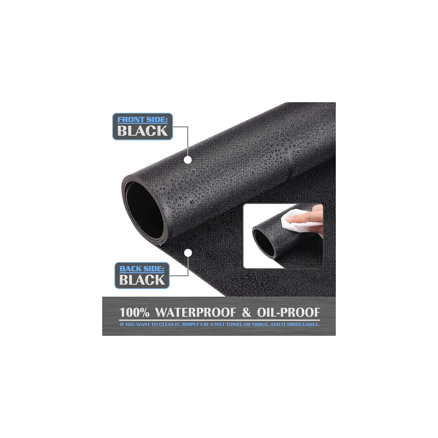 Premium Black Leather Desk Mat - Large Office Desk Pad, Computer Desk Mat, Laptop Mat, Desk Protector, Desktop Mat, Writing Pad, Desk Blotter, and