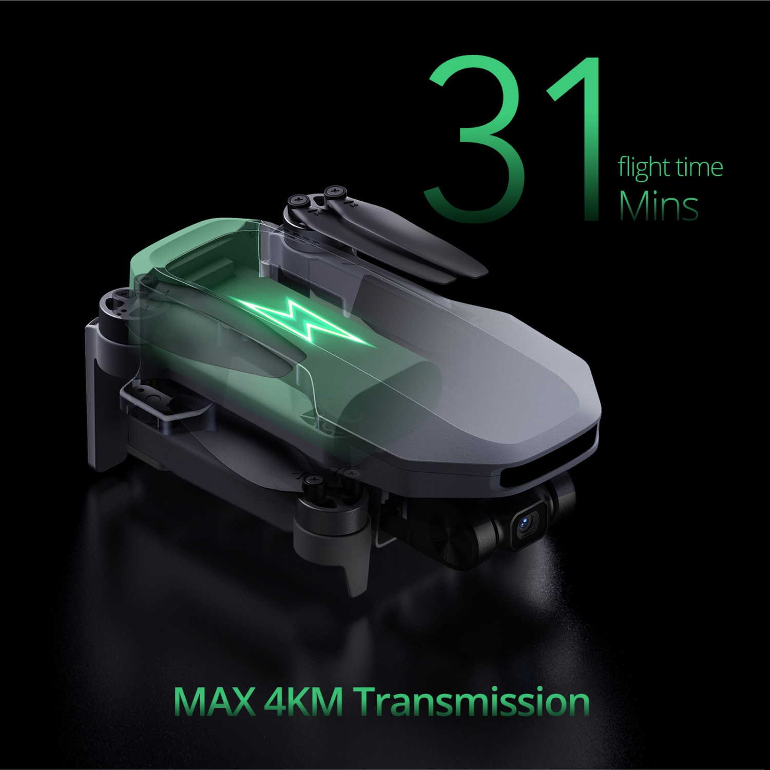 Potensic ATOM SE GPS Drone with 4K EIS Camera, Under 249g, 62 Mins Flight, 4KM FPV Transmission, Brushless Motor, Max Speed 16m/s, Auto Return,