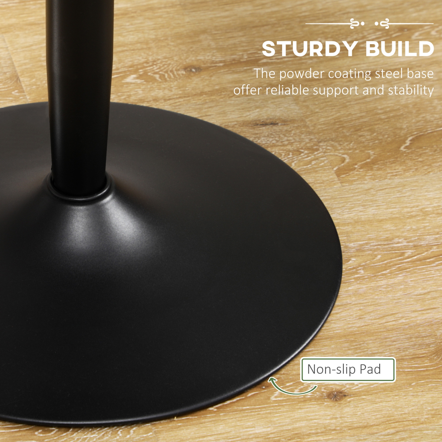 HOMCOM Round Dining Table for 2 People, Modern Kitchen Table with Painted Top and Steel Base for Living Room, Dining Room, White Marble