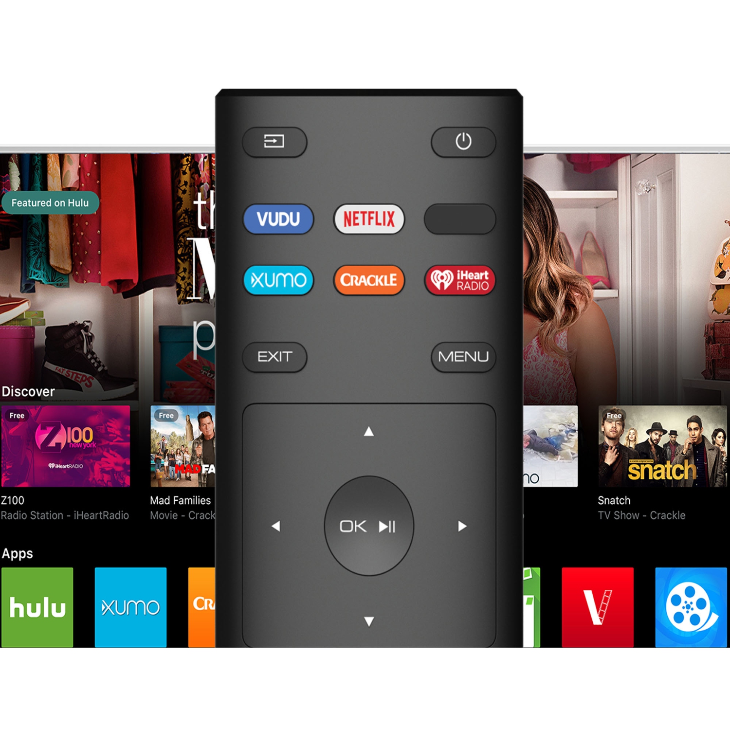 Remote Control for Vizio M50-E1 Smart TV Replacement