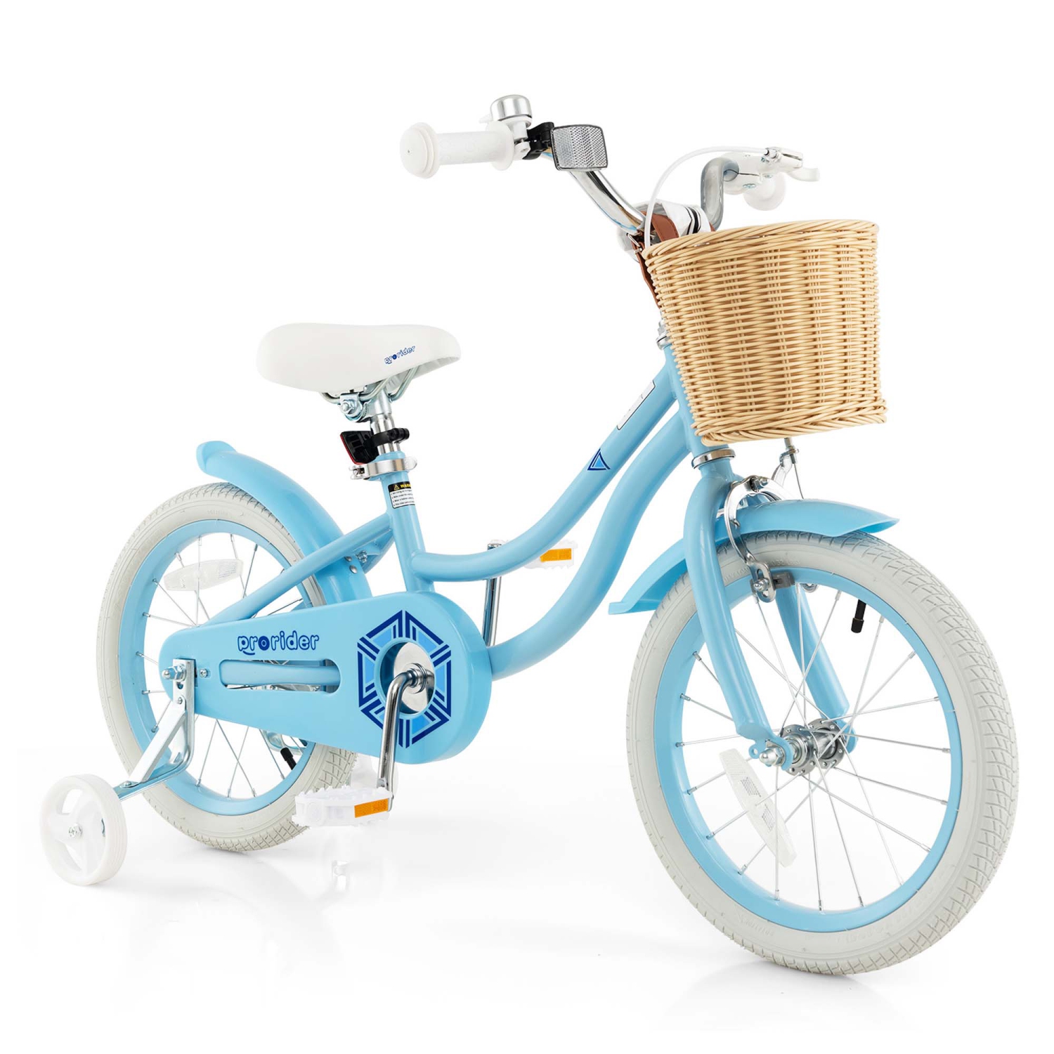 Costway 16" Kid's Bike with Training Wheels Adjustable Handlebar Seat Handbrake