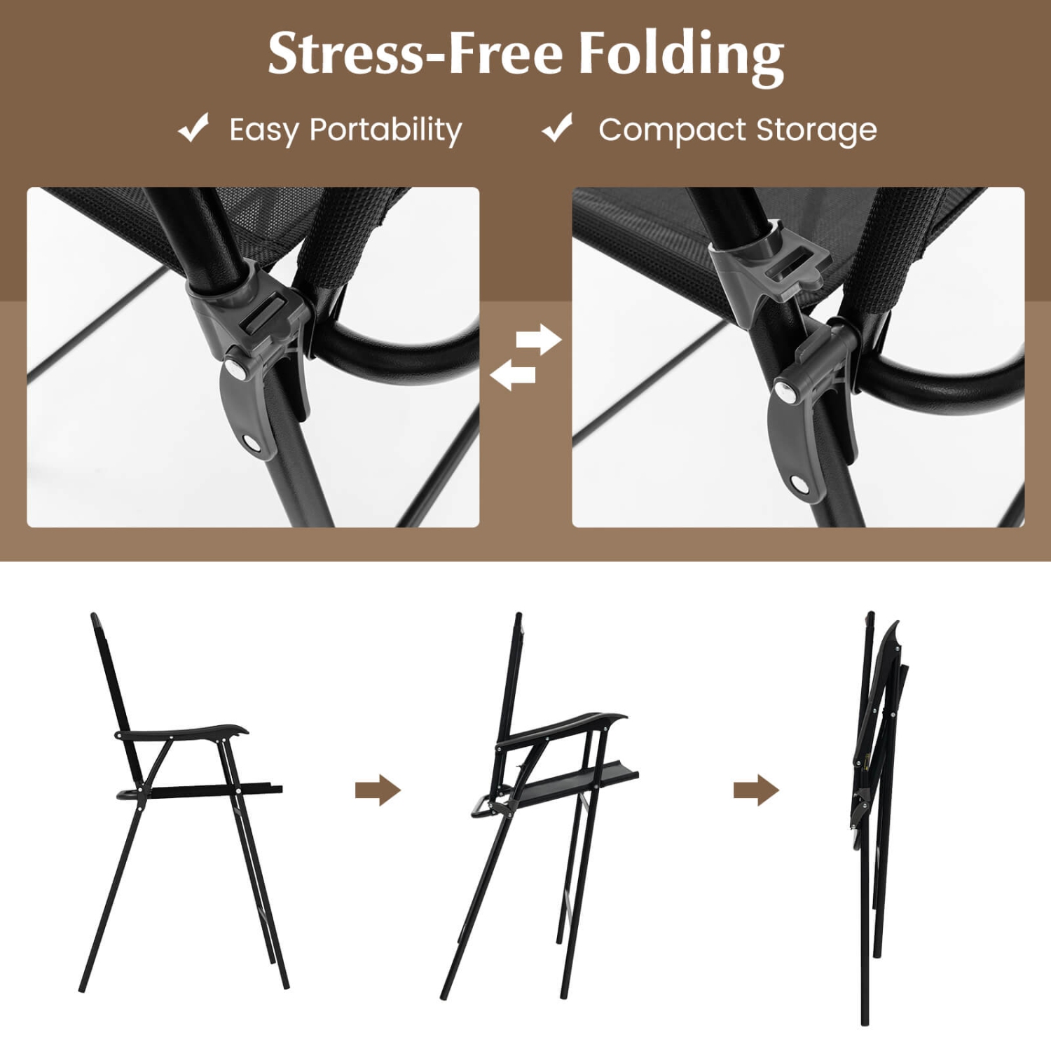 Ensemble de tabourets de bar d'extérieur 3 pièces de Costway avec 2 chaises à trou et repose-pieds pour parasol DPC