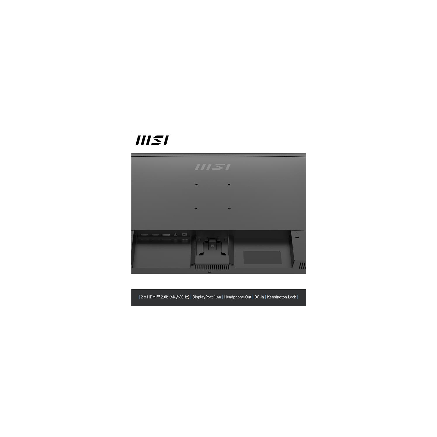 Moniteur IPS inclinable 60&nbsp;Hz 3840 x 2160 4K 4&nbsp;ms (gris à gris) de 27&nbsp;po de MSI (PRO MP273U)