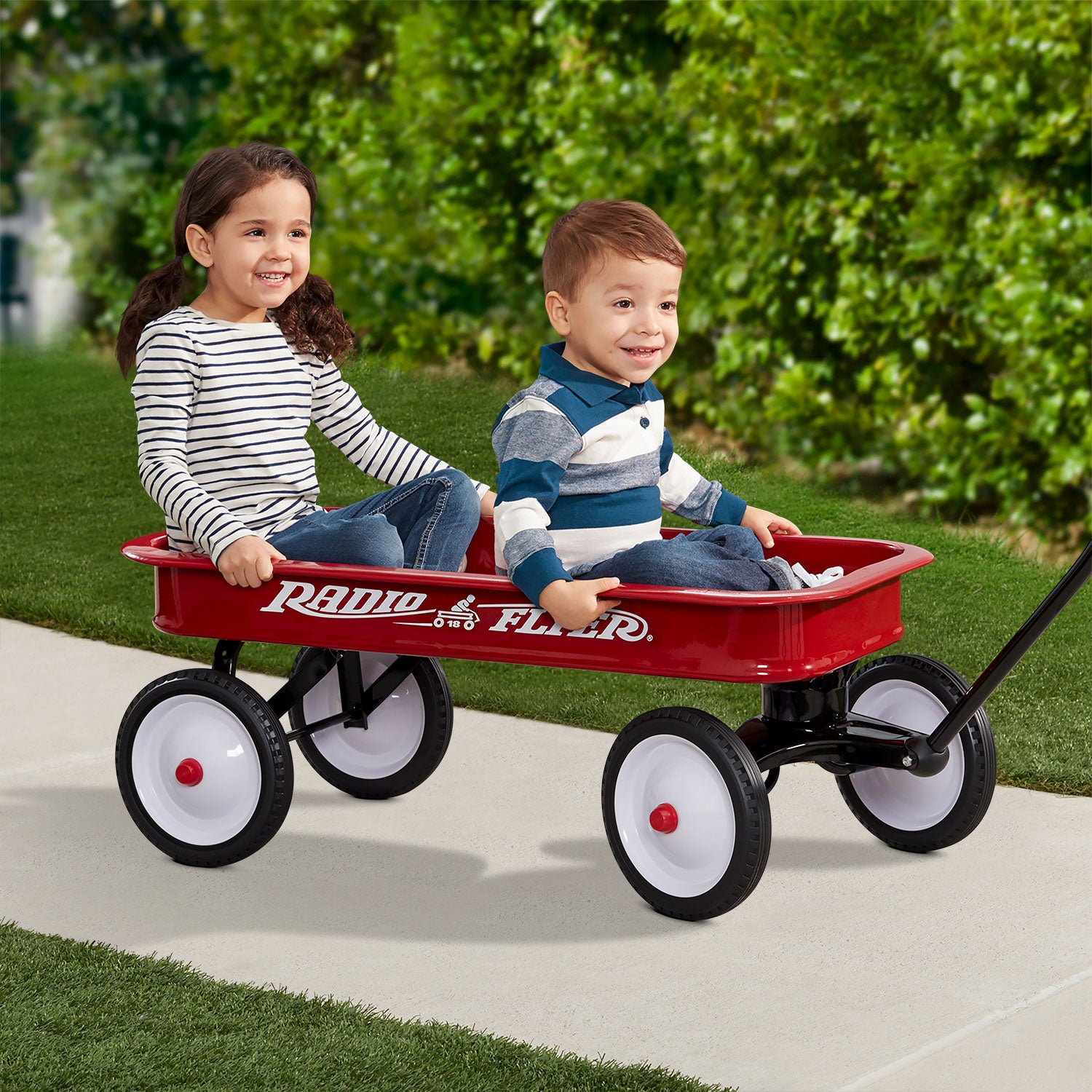Radio Flyer 18Z 10 Inch Steel Wheels Timeless Classic Design Kids Red Wagon