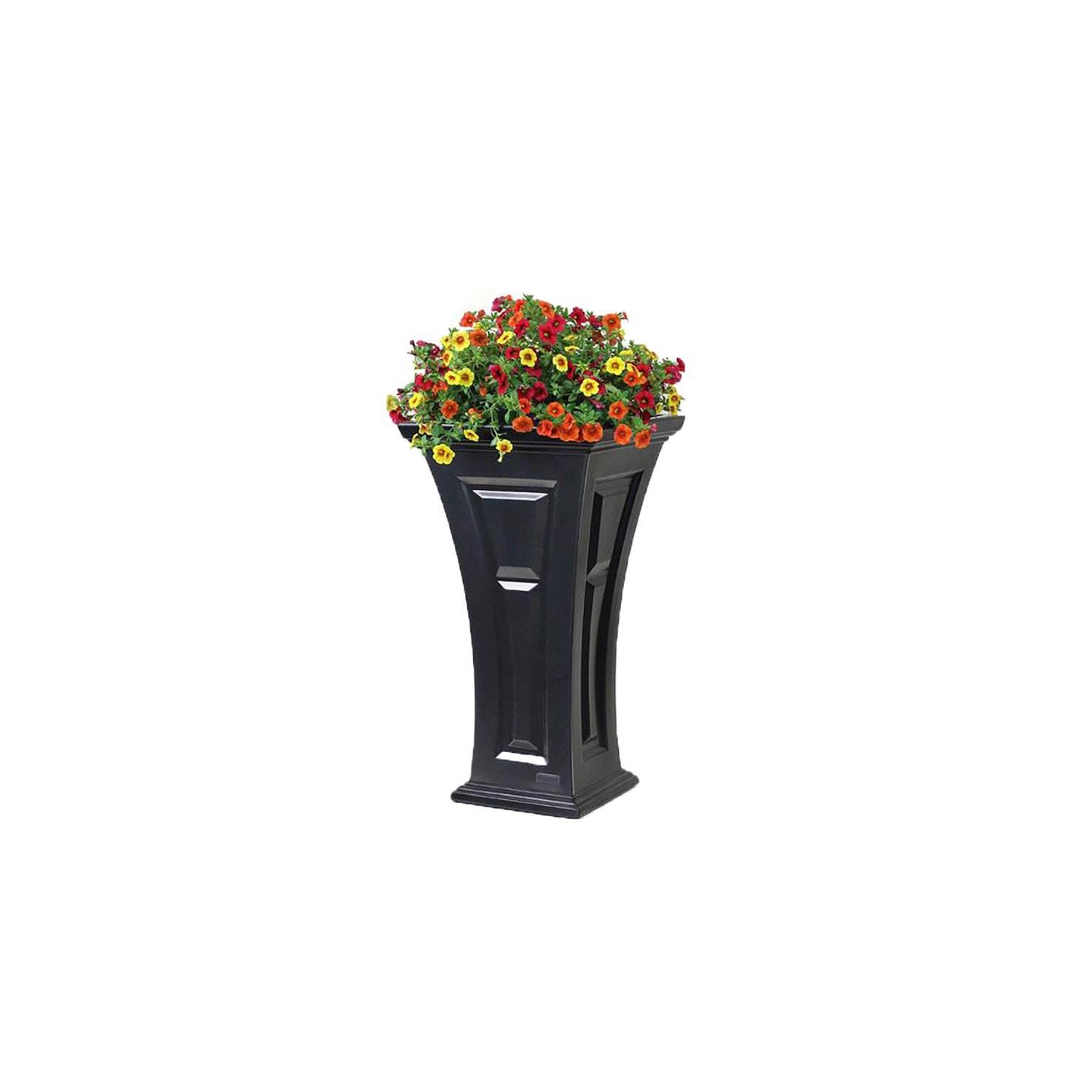 YIMBY Heritage Self Watering Tall Outdoor Garden Patio Planter Pot,