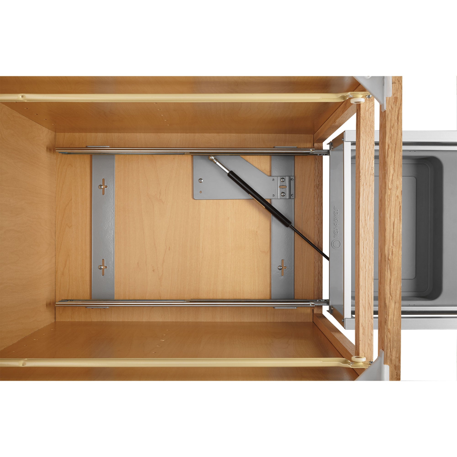 Rev-A-Shelf Pullout Kitchen Trash Can 35 qt. w/ Soft-close, Grey, 5149-15DM18-117