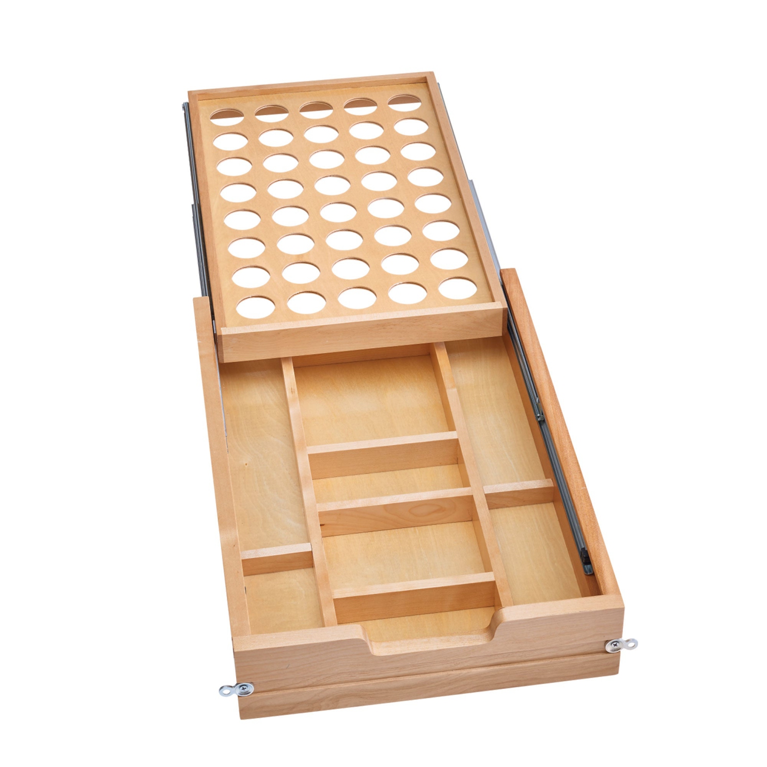 Range-tout de tiroir en KCUP étagé de 4WTCD 15 po avec glissières à fermeture en douceur Rev-A-Shelf