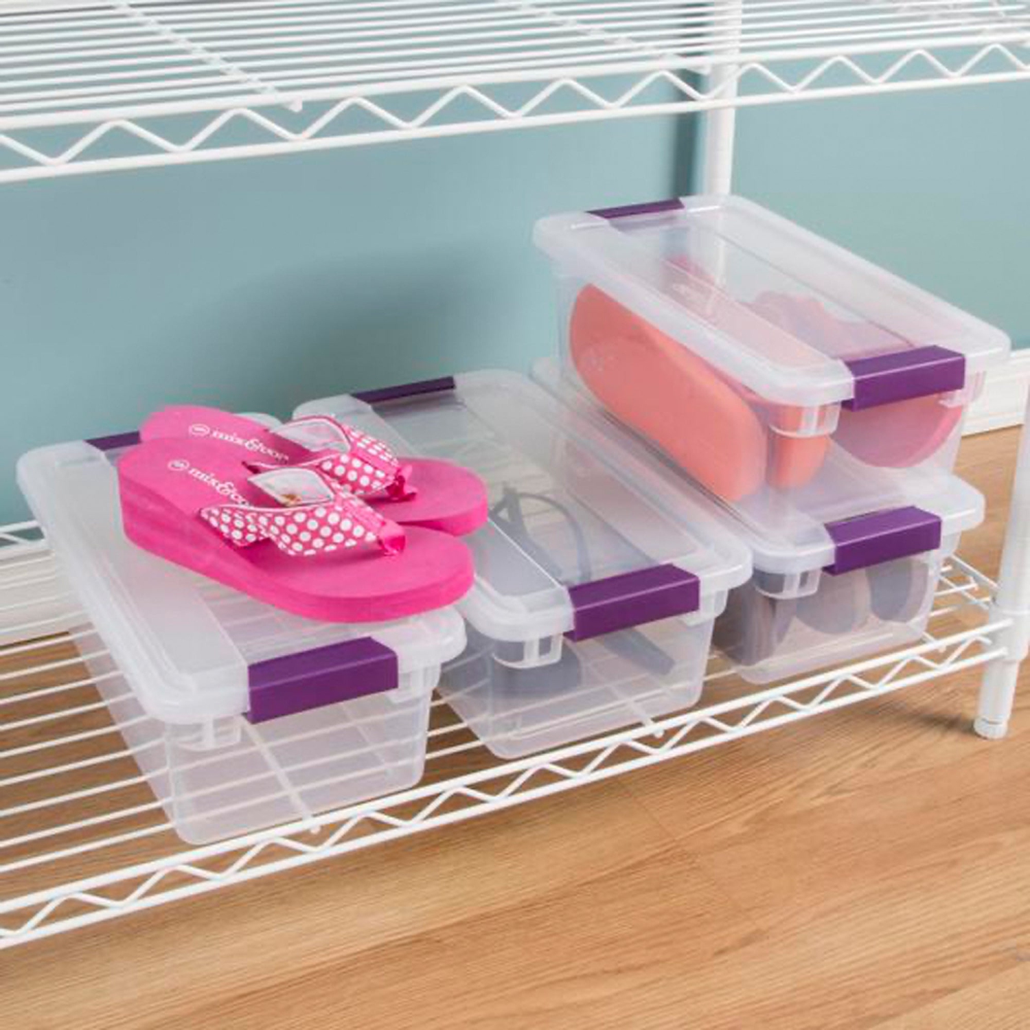 Sterilite 6 Quart Plastic ClearView Latch Box Storage Container Tote, 24 Pack