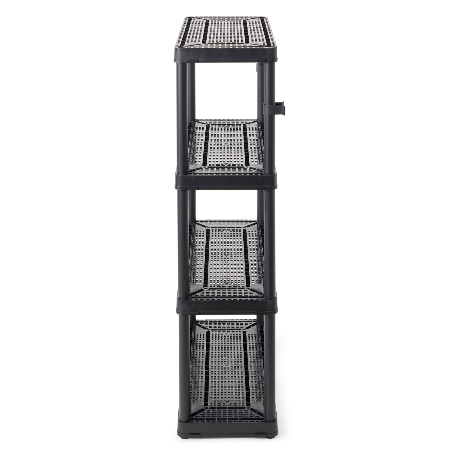 Gracious Living 4 Shelf Fixed Height Medium Duty Storage Unit, Black