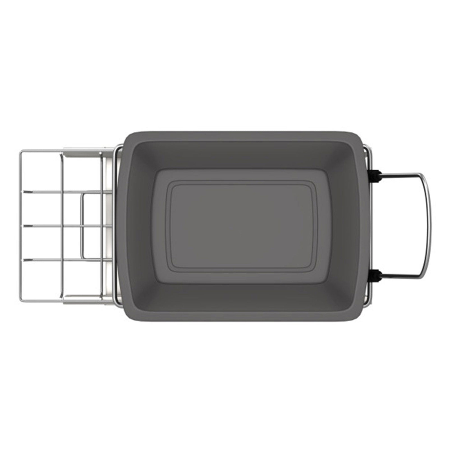 35&nbsp;qt de poubelle rétractable Rev-A-Shelf. Pour armoires de cuisine, gris, RV-12KD-13C-S.