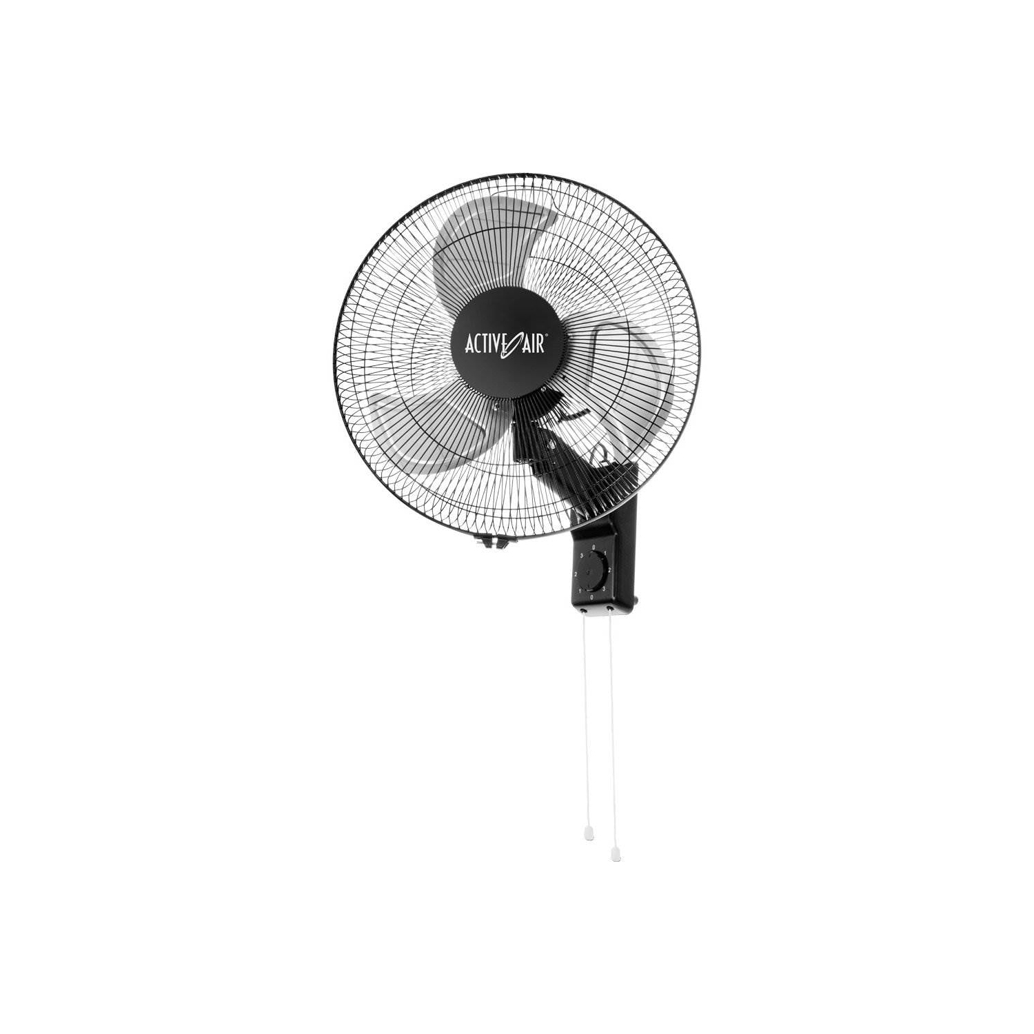 Active Air ACFW16HDB 16 Inch 3-Speed Metal Wall Mountable Oscillating Tilt Fan