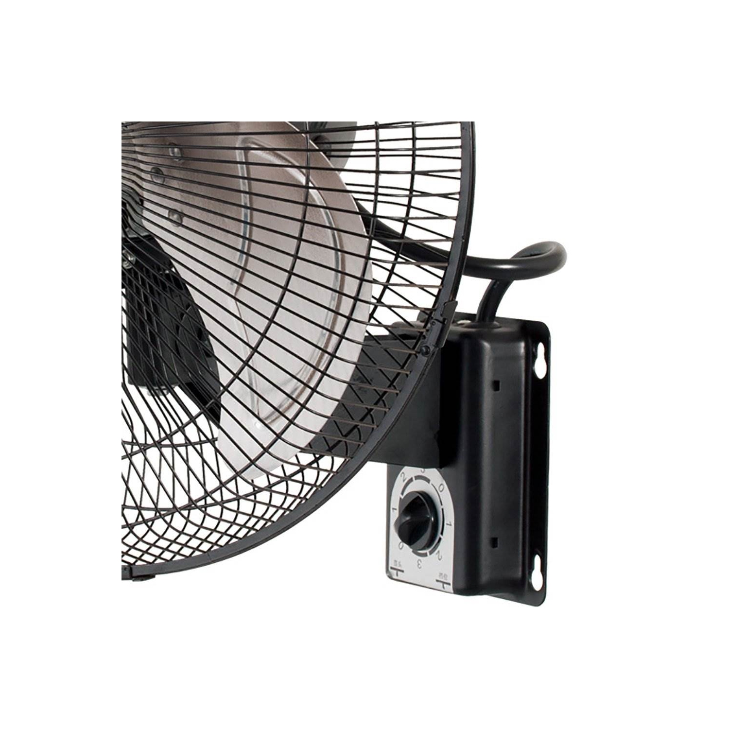 Active Air ACFW16HDB 16 Inch 3-Speed Metal Wall Mountable Oscillating Tilt Fan