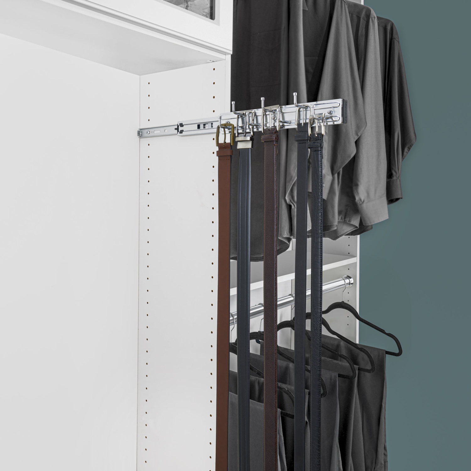 Rev-A-Shelf – Range-tout de rangement pour garde-robe, 14&nbsp;po, chrome, BRC-14CR