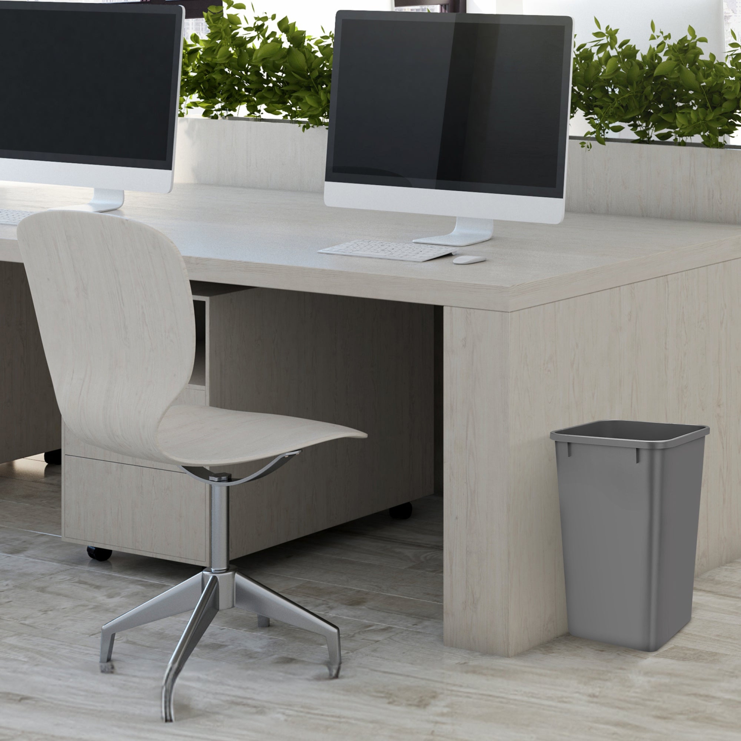 27 qt de rechange en polymère Rev-A-Shelf. Poubelle, argent, paquet de 2, RV-1024-17-2