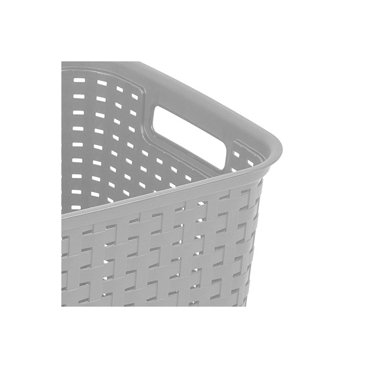 Sterilite – panier à linge en plastique tissé de 12736&nbsp;cm, gris
